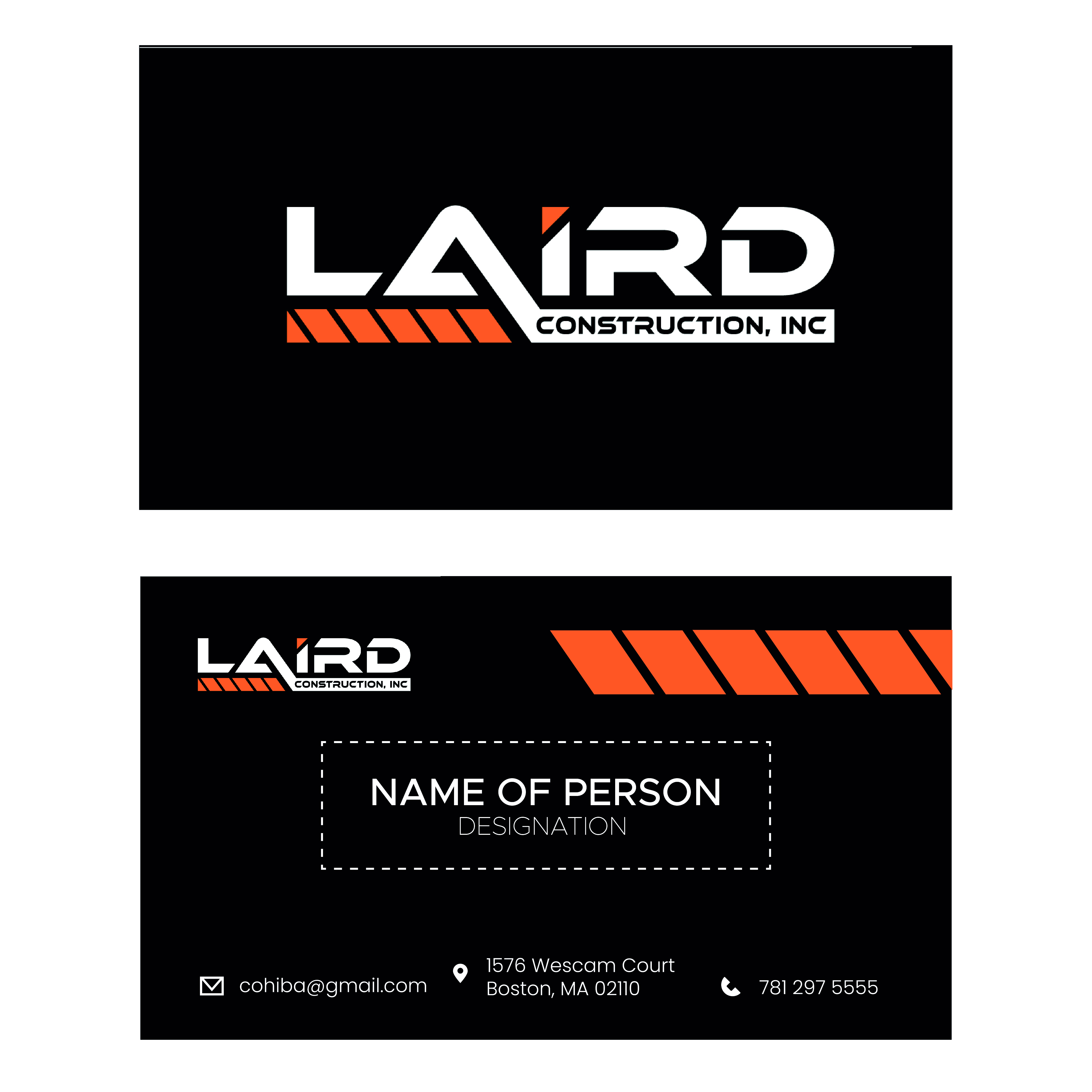 Business Card Design by pakash for Laird Construction,  Inc | Design #31359998