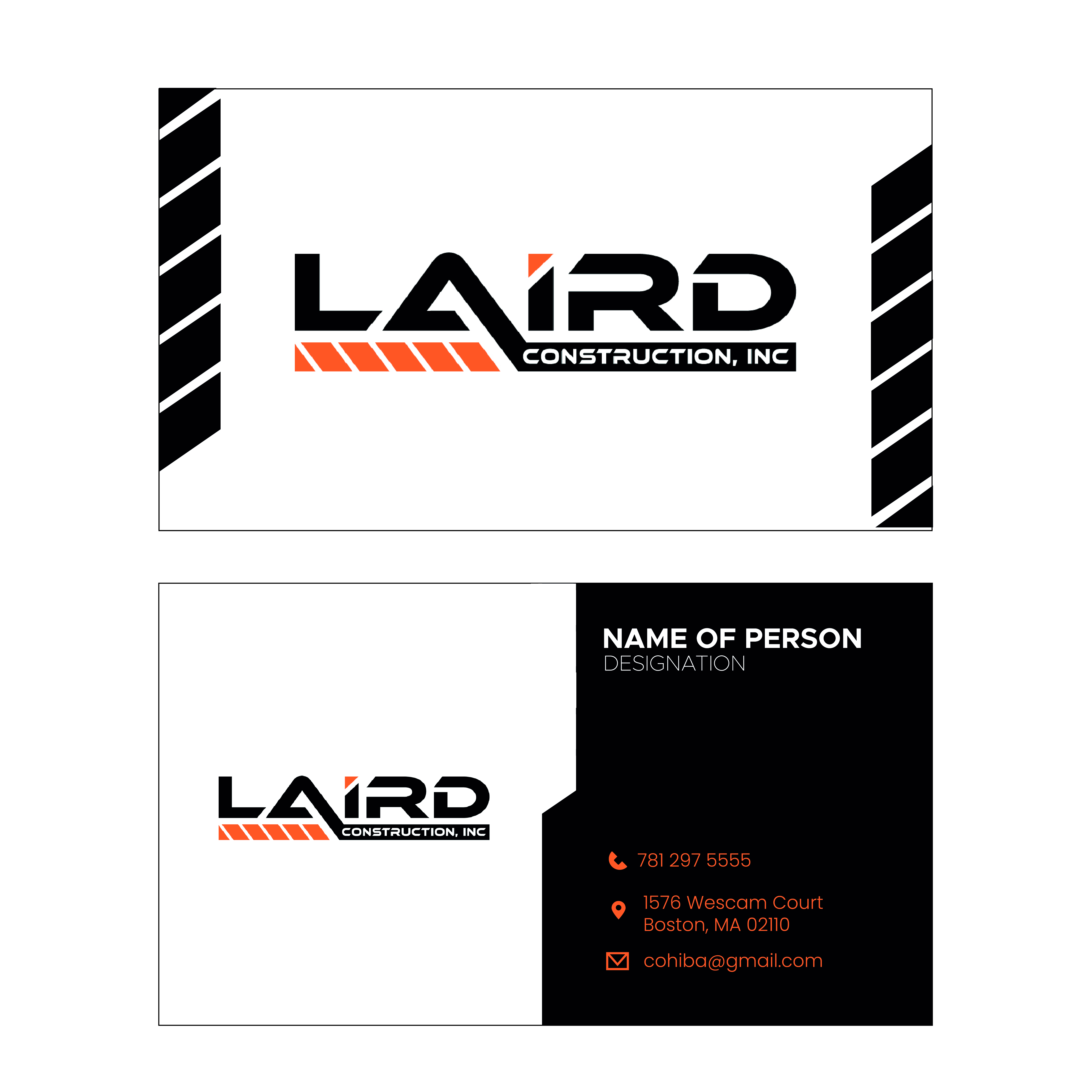 Visitenkarten-Design von pakash für Laird Construction,  Inc | Design #31360469