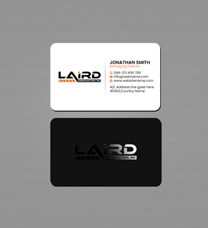 Business Card Design by Creations Box 2015 for Laird Construction,  Inc | Design: #31339311