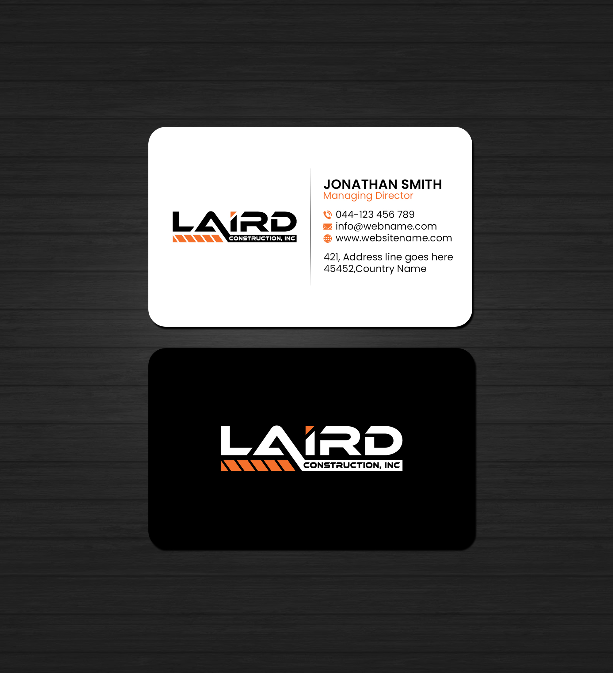 Business Card Design by Creations Box 2015 for Laird Construction,  Inc | Design #31339312