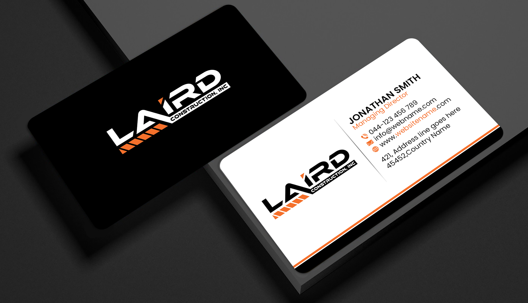 Business Card Design by Creations Box 2015 for Laird Construction,  Inc | Design #31339313
