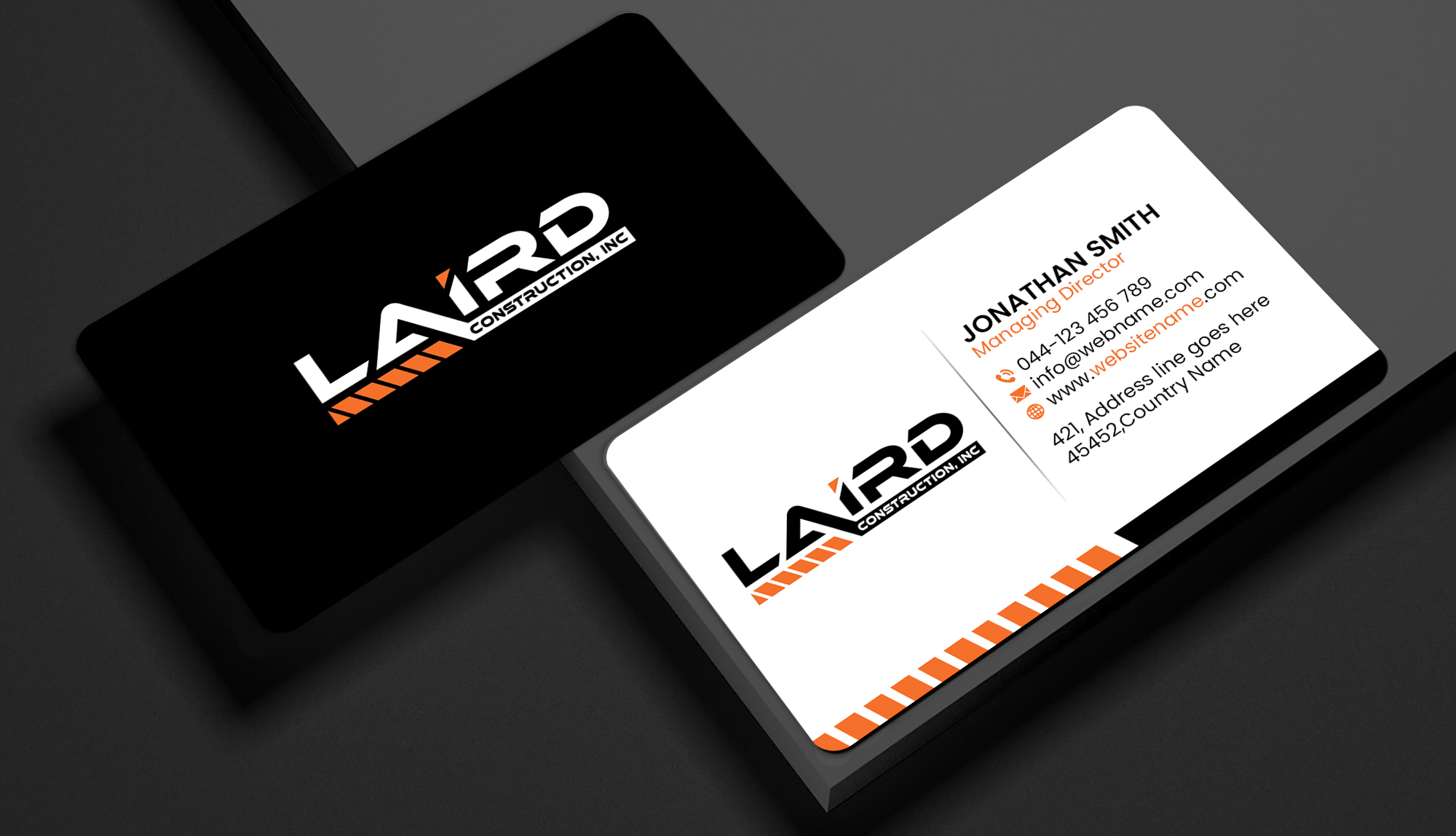 Business Card Design by Creations Box 2015 for Laird Construction,  Inc | Design #31339315