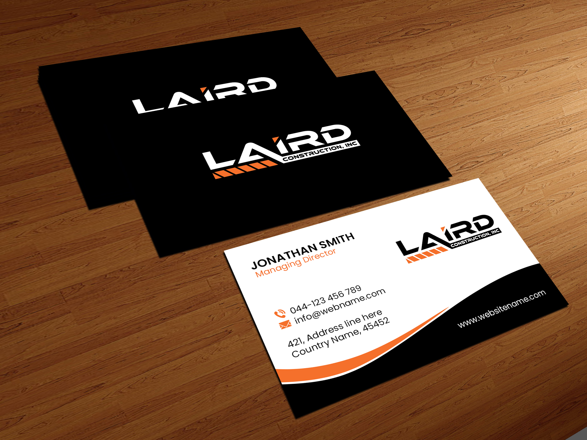 Business Card Design by Creations Box 2015 for Laird Construction,  Inc | Design #31339341