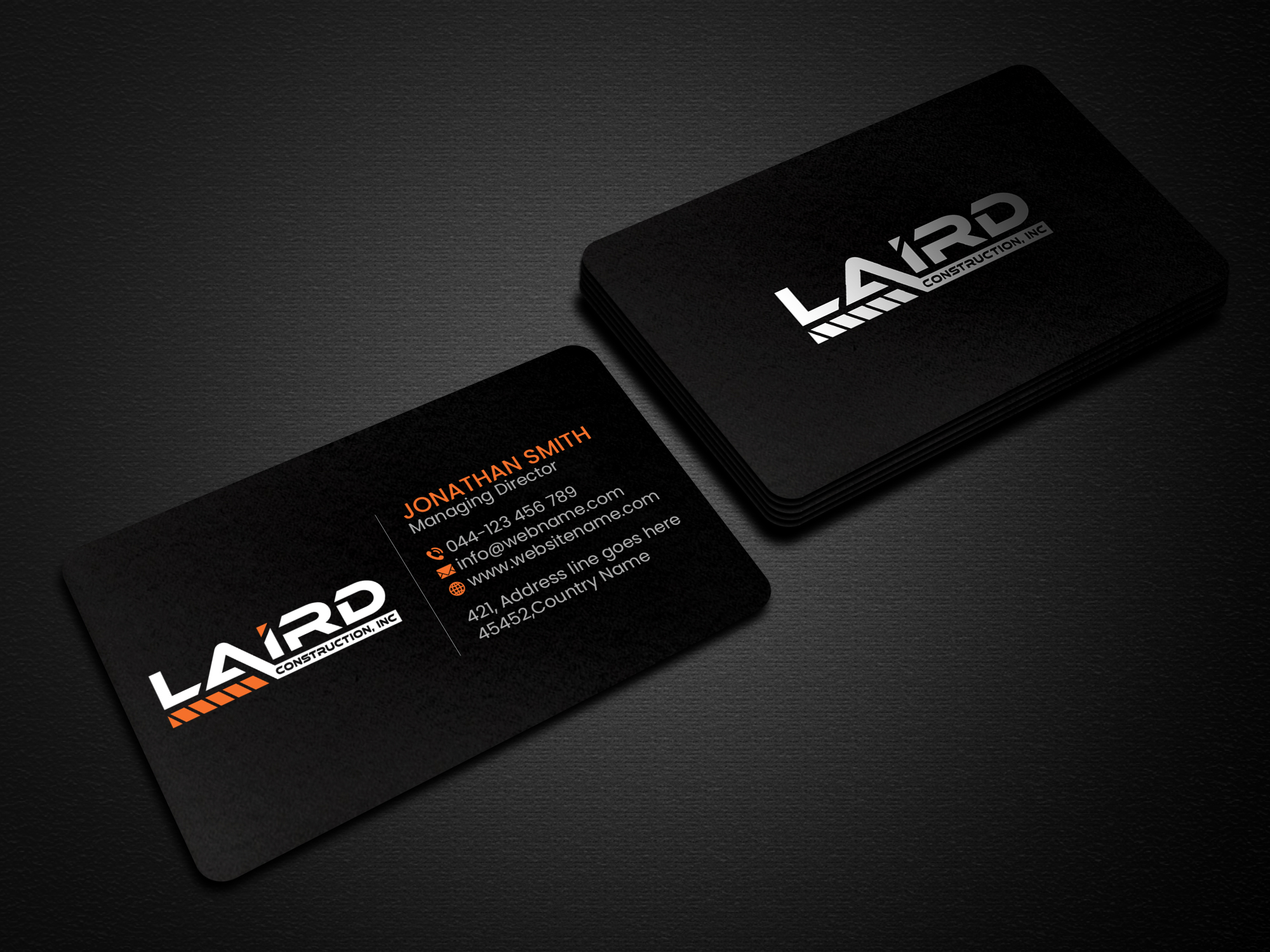 Business Card Design by Creations Box 2015 for Laird Construction,  Inc | Design #31339345