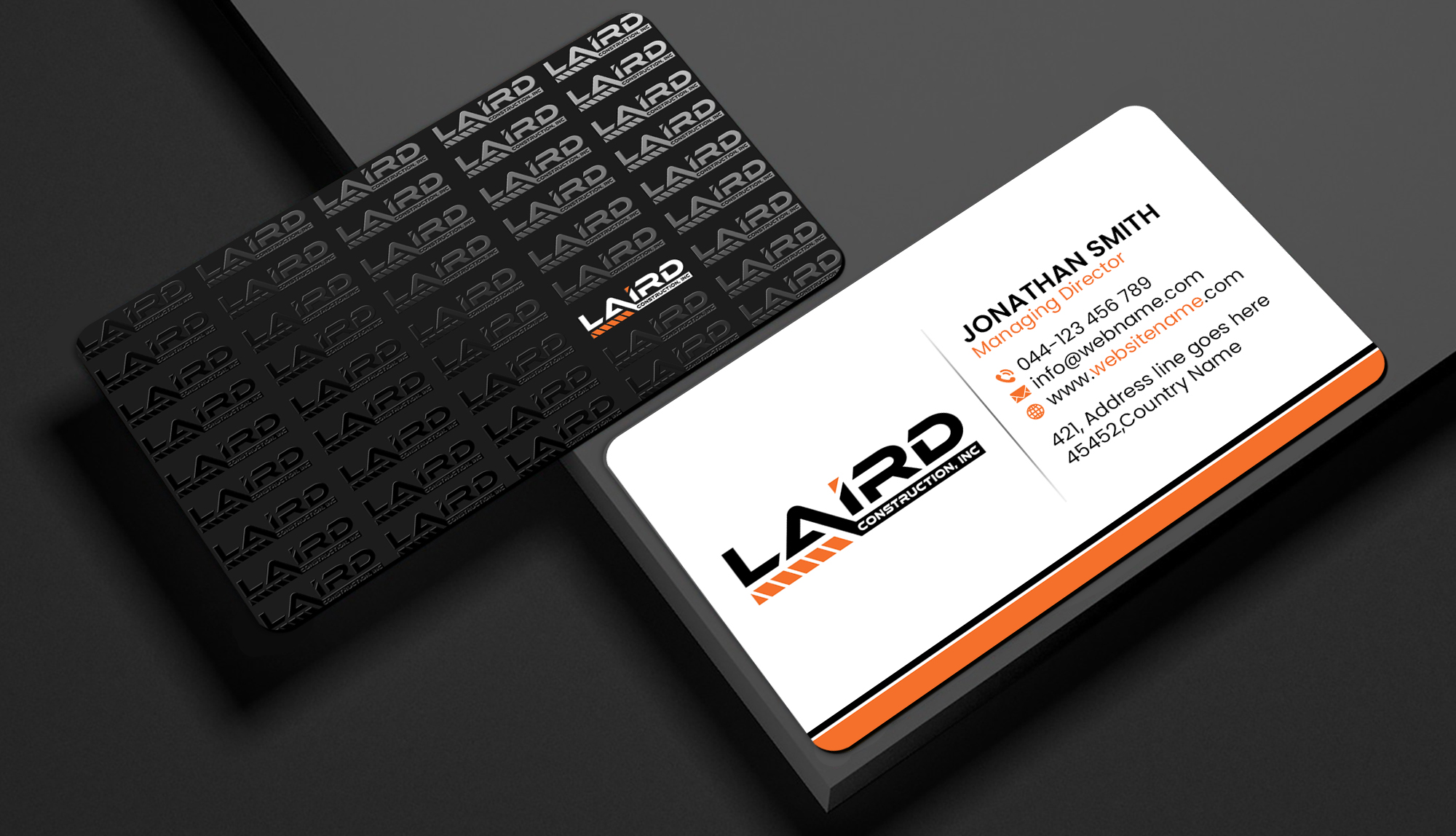 Business Card Design by Creations Box 2015 for Laird Construction,  Inc | Design #31339347