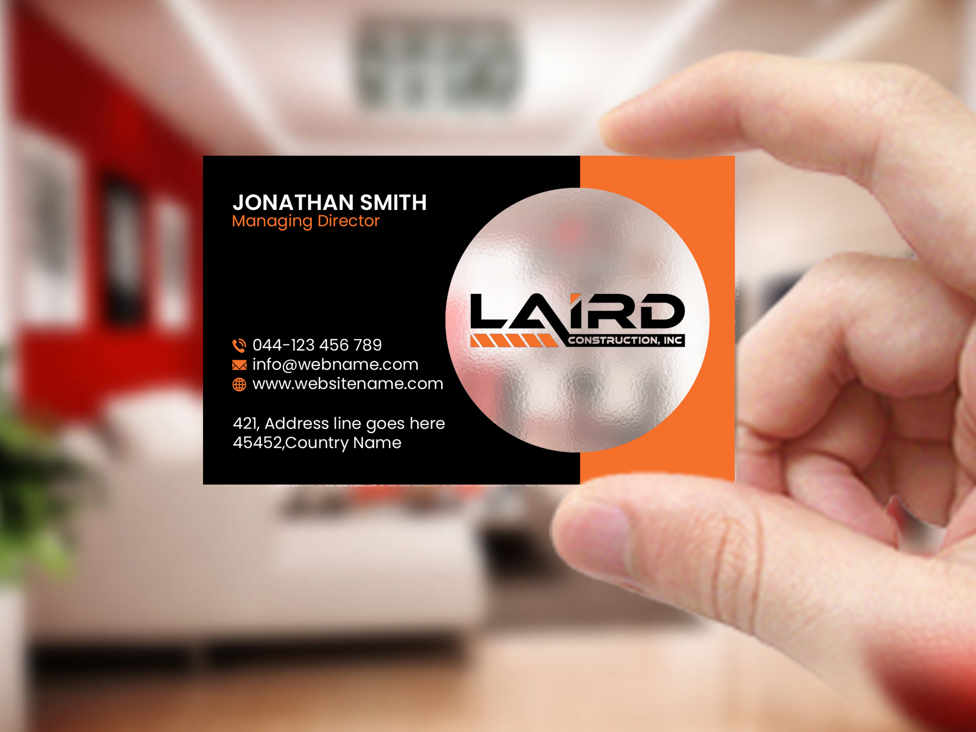 Business Card Design by Creations Box 2015 for Laird Construction,  Inc | Design #31339352