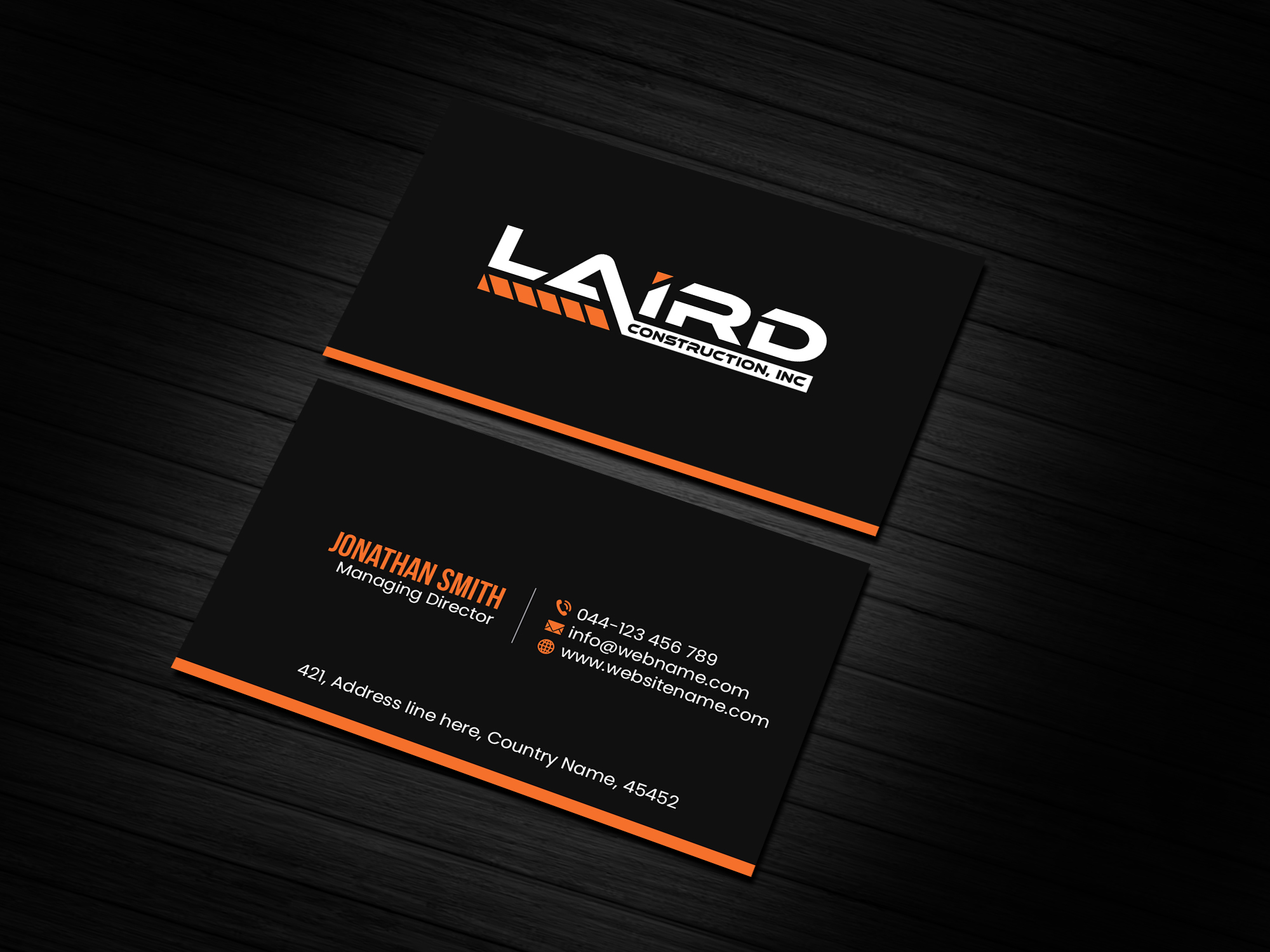 Business Card Design by Creations Box 2015 for Laird Construction,  Inc | Design #31339353