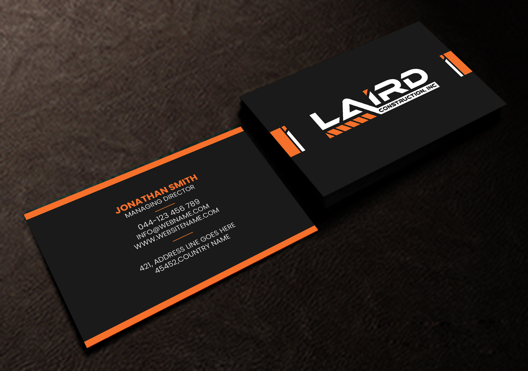 Business Card Design by Creations Box 2015 for Laird Construction,  Inc | Design #31339354
