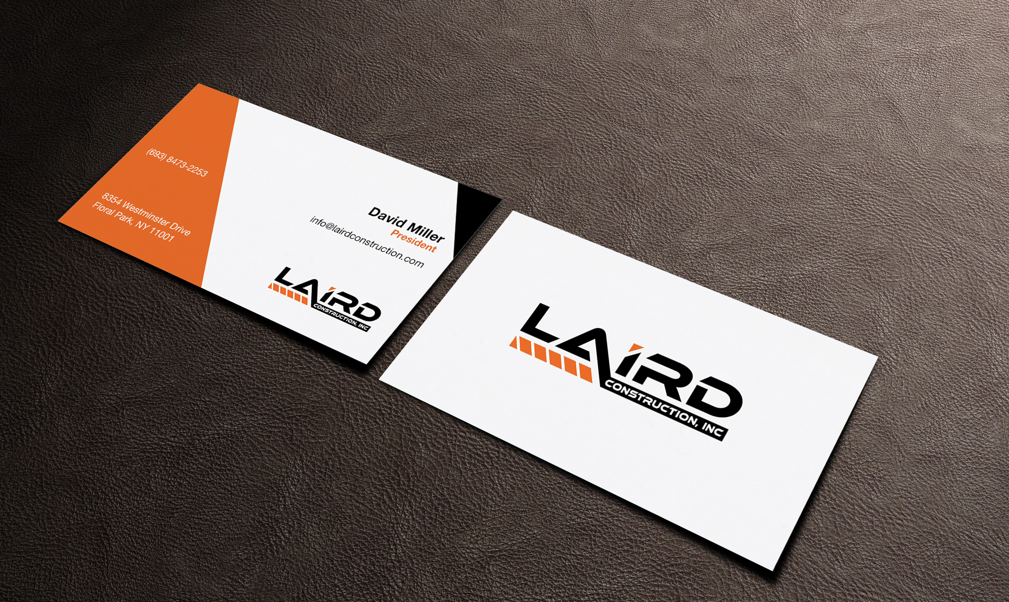 Business Card Design by Brand aid for Laird Construction,  Inc | Design #31352521