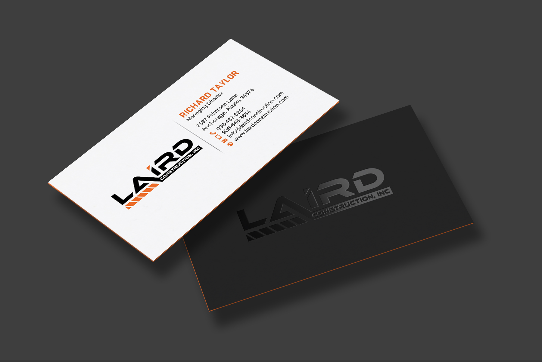 Business Card Design by chandrayaan.creative for Laird Construction,  Inc | Design #31346183