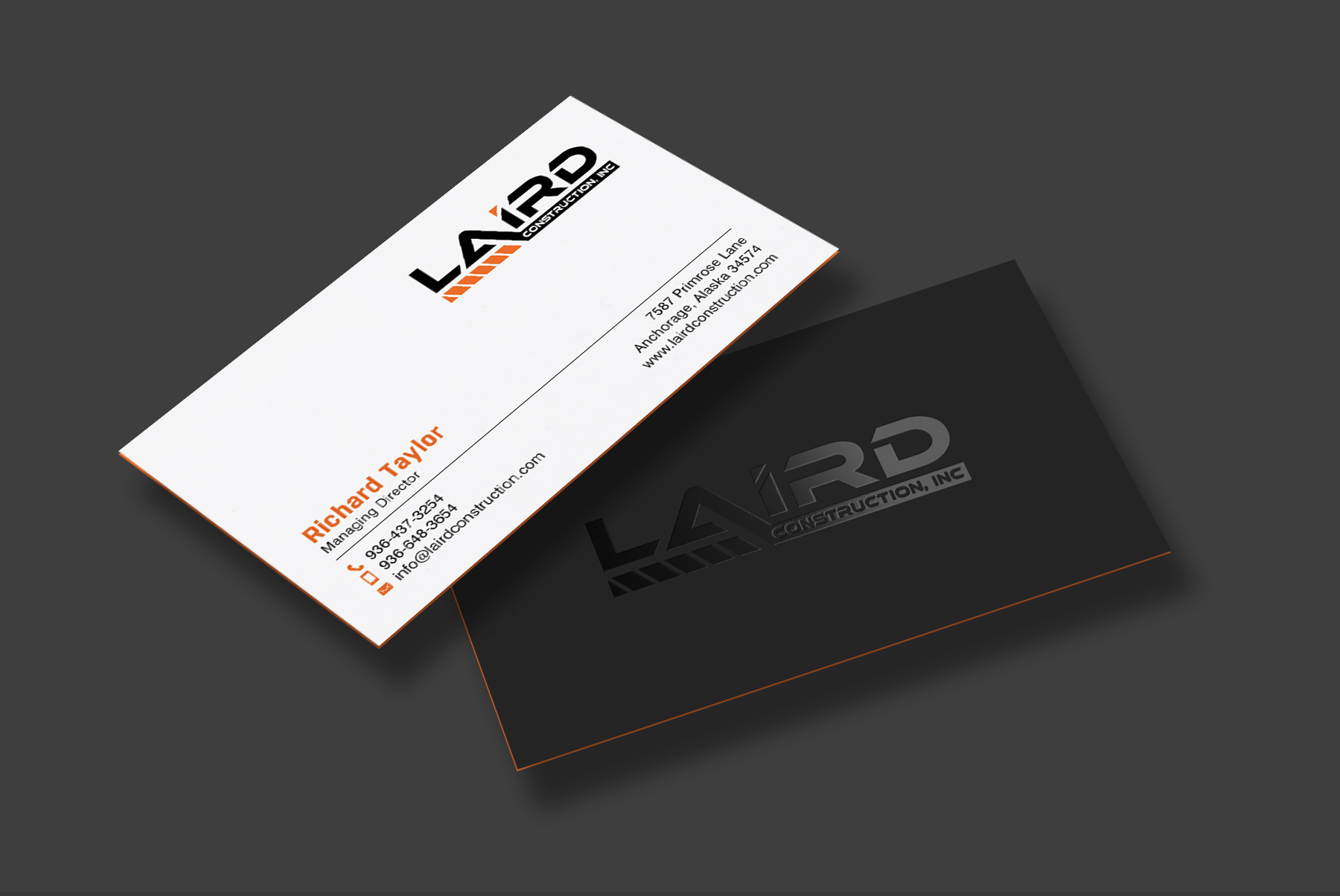 Business Card Design by chandrayaan.creative for Laird Construction,  Inc | Design #31346190