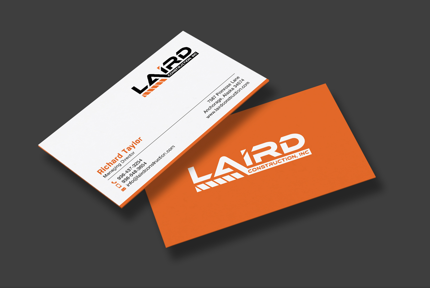 Business Card Design by chandrayaan.creative for Laird Construction,  Inc | Design #31346234