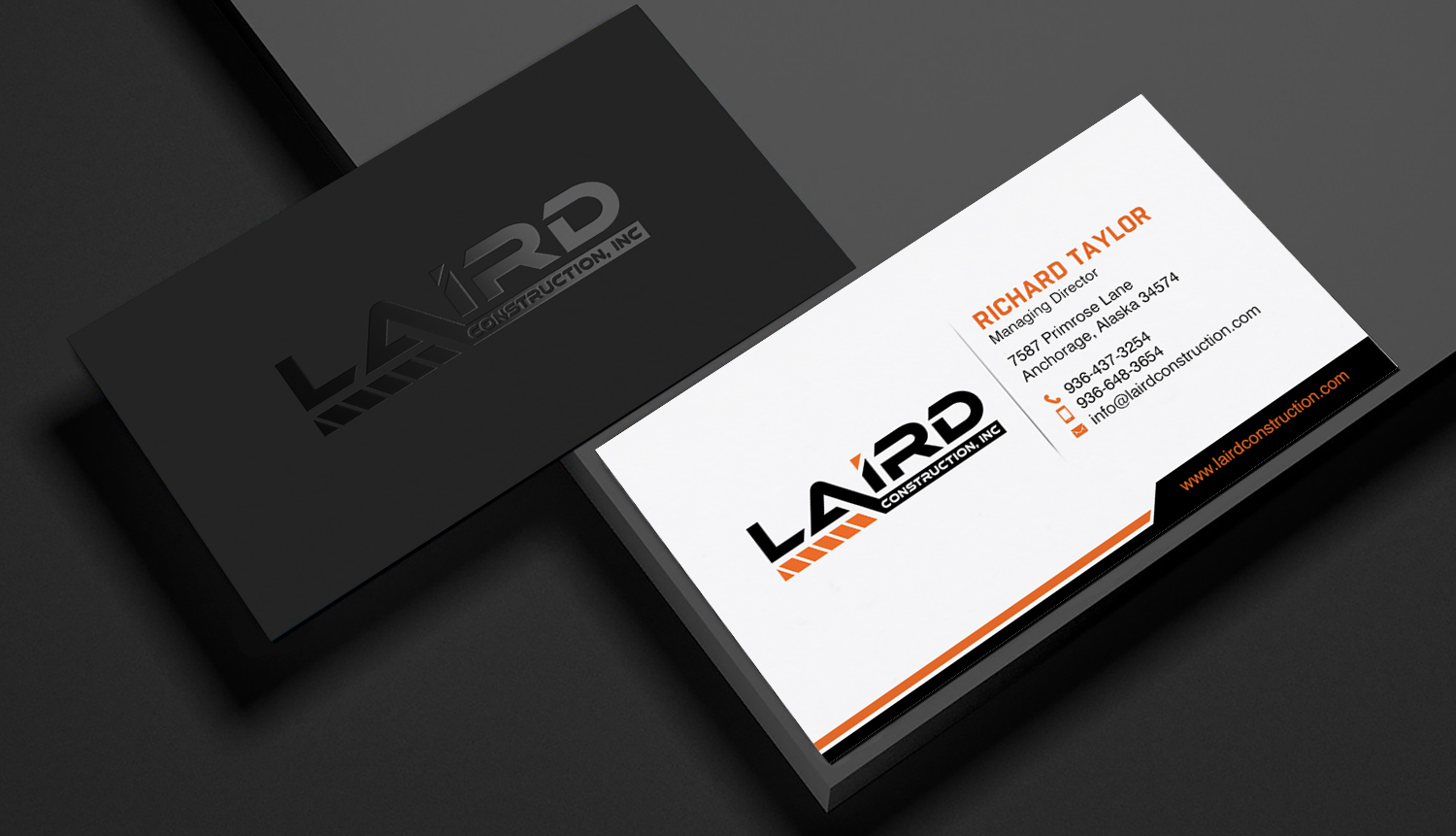 Business Card Design by chandrayaan.creative for Laird Construction,  Inc | Design #31346360