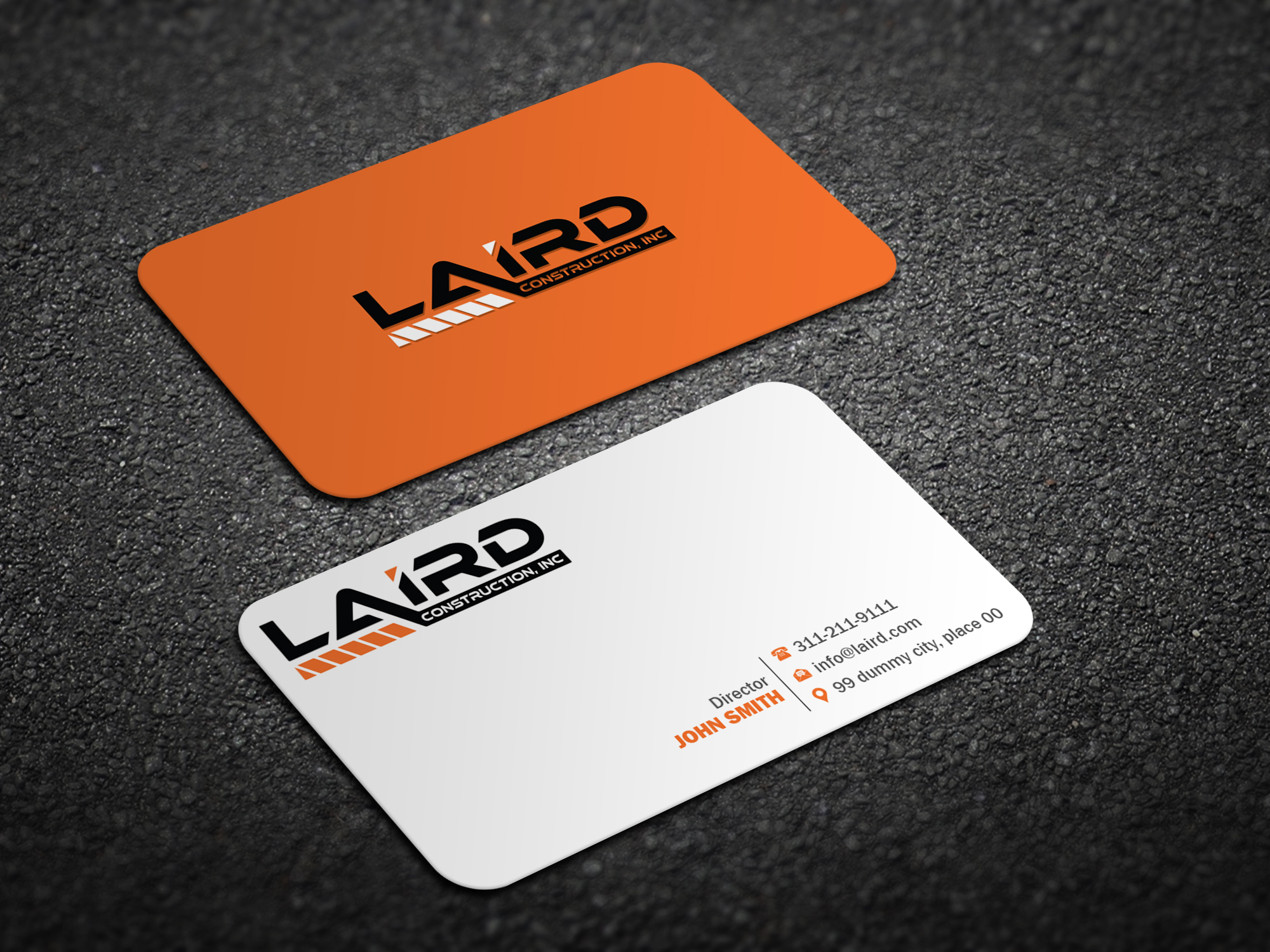 Business Card Design by Magic of Art for Laird Construction,  Inc | Design #31353979