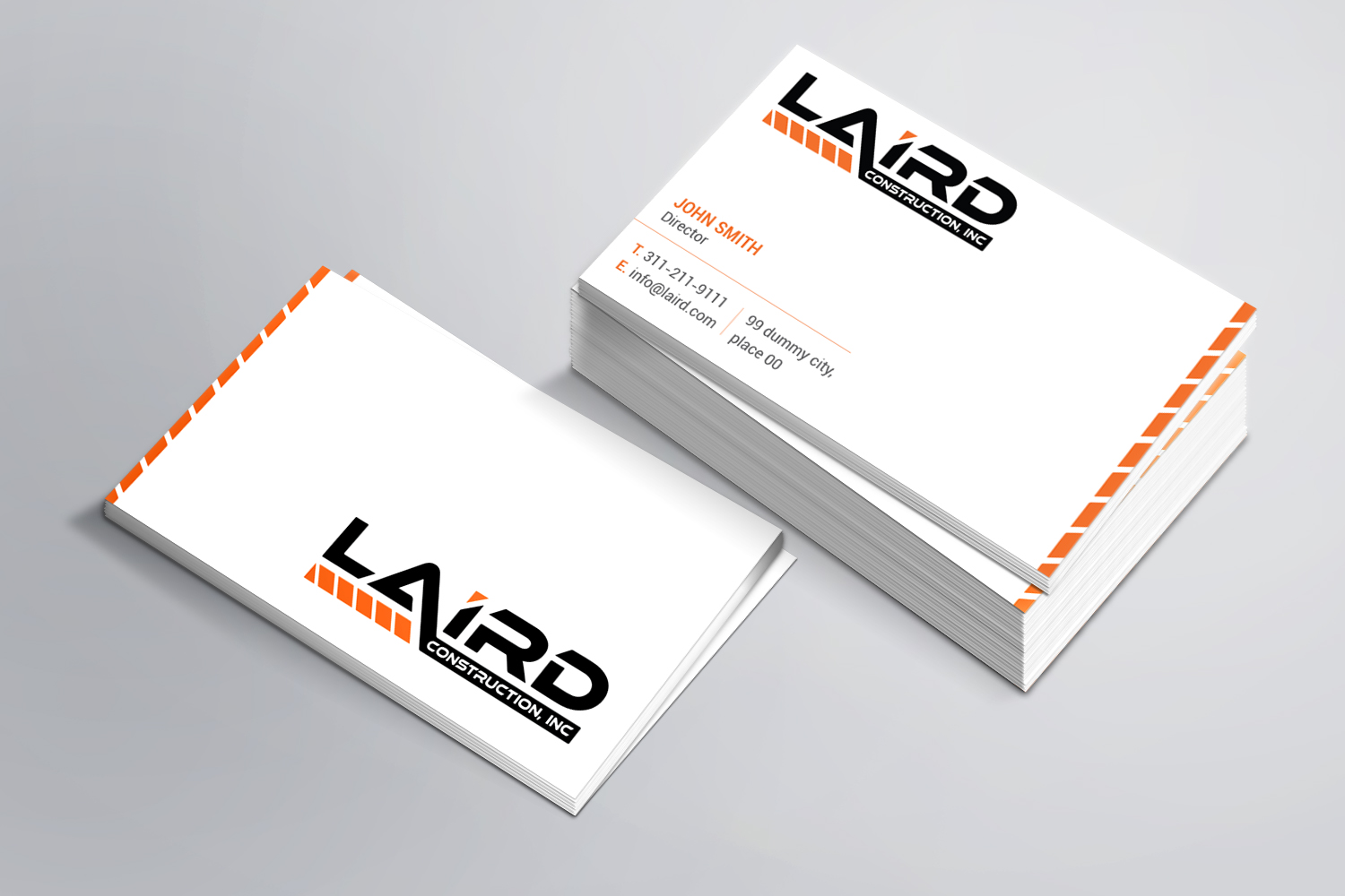 Business Card Design by Magic of Art for Laird Construction,  Inc | Design #31353981