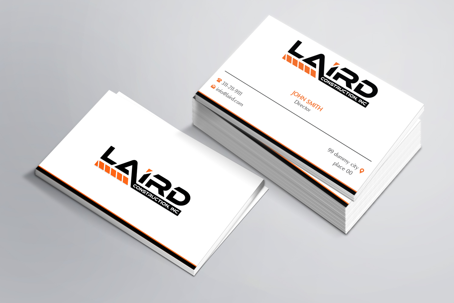Business Card Design by Magic of Art for Laird Construction,  Inc | Design #31353982