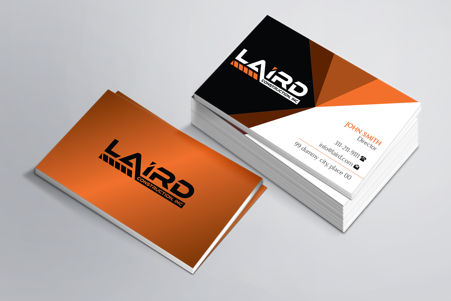 Business Card Design by Magic of Art for Laird Construction,  Inc | Design #31353984