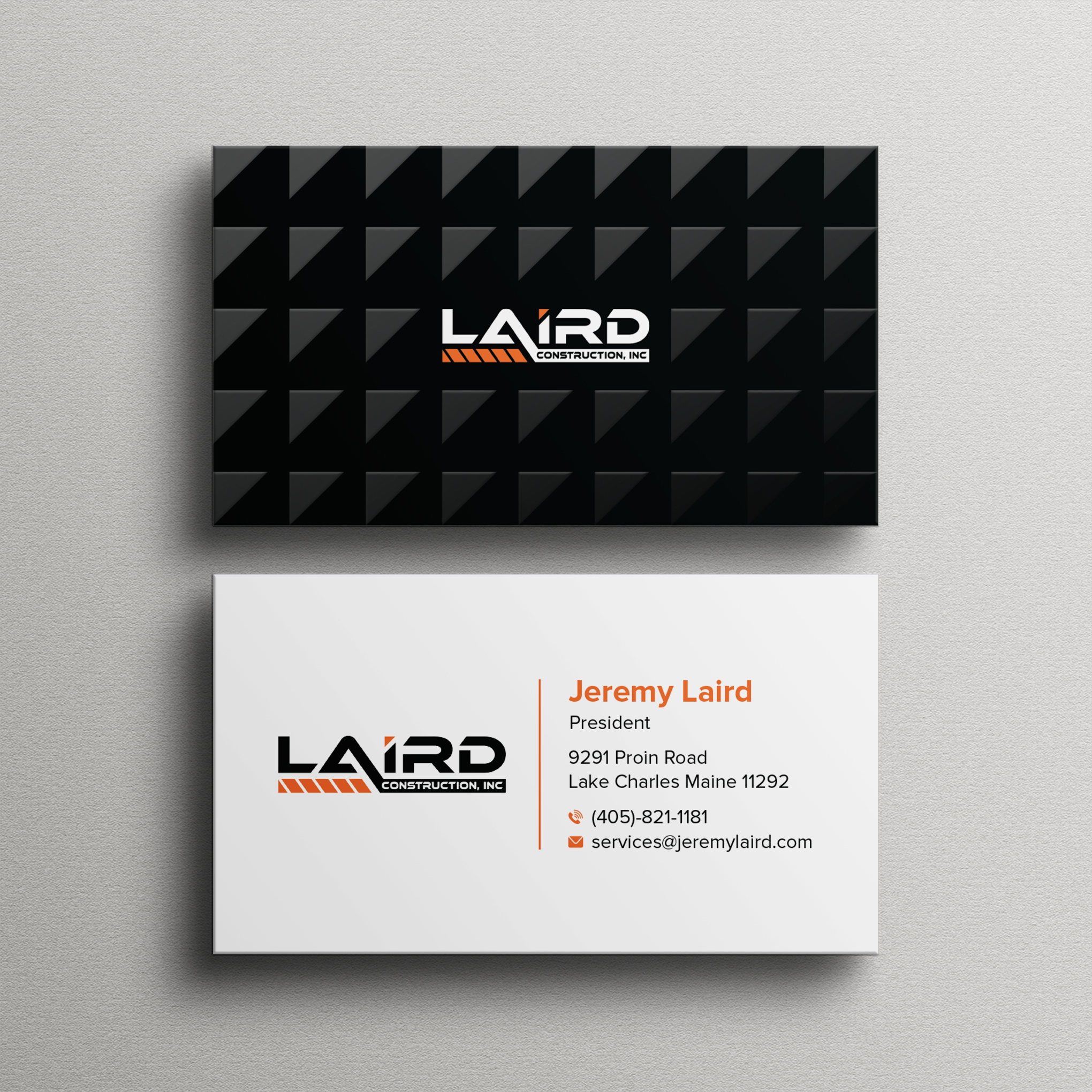 Design de Carte de Visite par Bikash Das pour Laird Construction,  Inc | Design #31342020