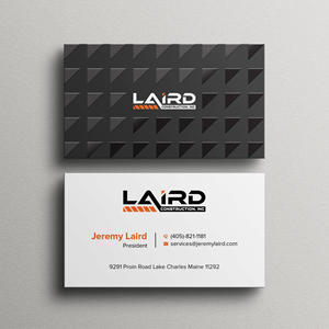 Business Card Design by Bikash Das for Laird Construction,  Inc | Design: #31346812