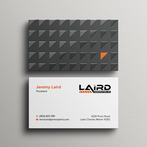 Business Card Design by Bikash Das for Laird Construction,  Inc | Design: #31346960