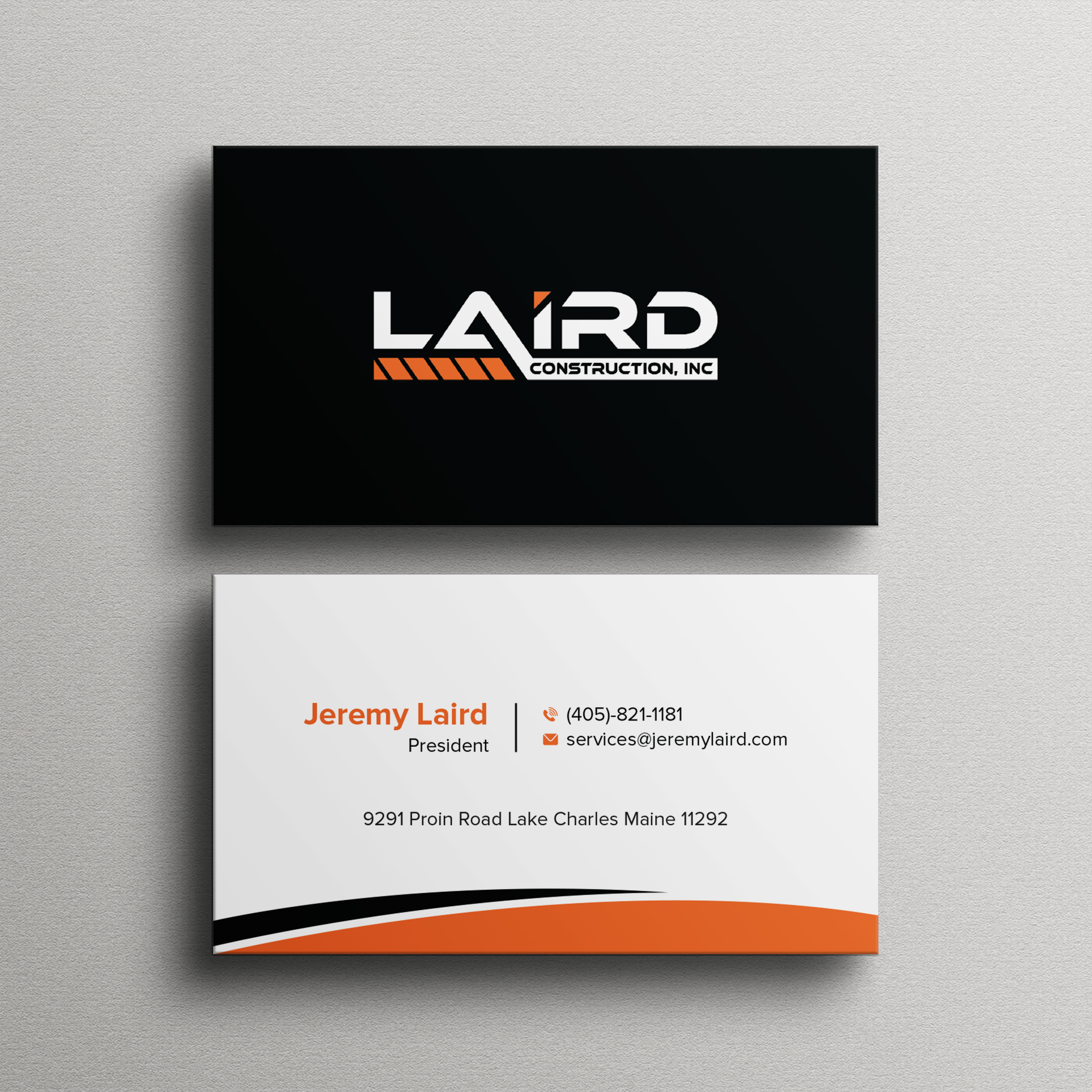 Business Card Design by Bikash Das for Laird Construction,  Inc | Design #31347098