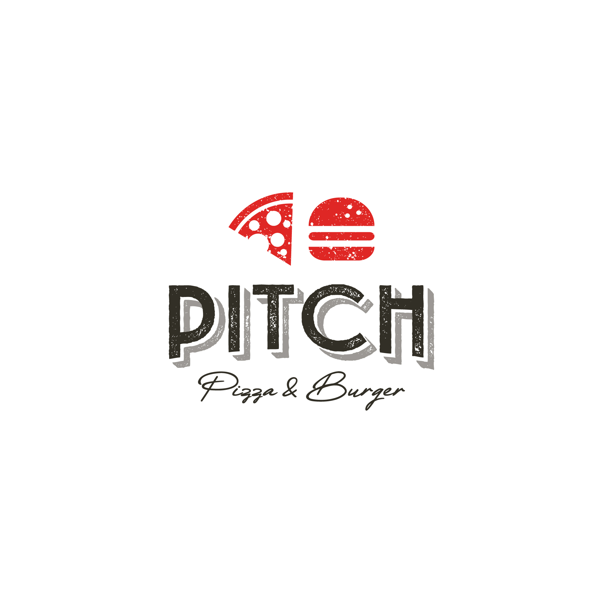 Modern, Bold, restaurant bar Logo Design for PITCH Pizza & Burger by Peroni Design 31390780