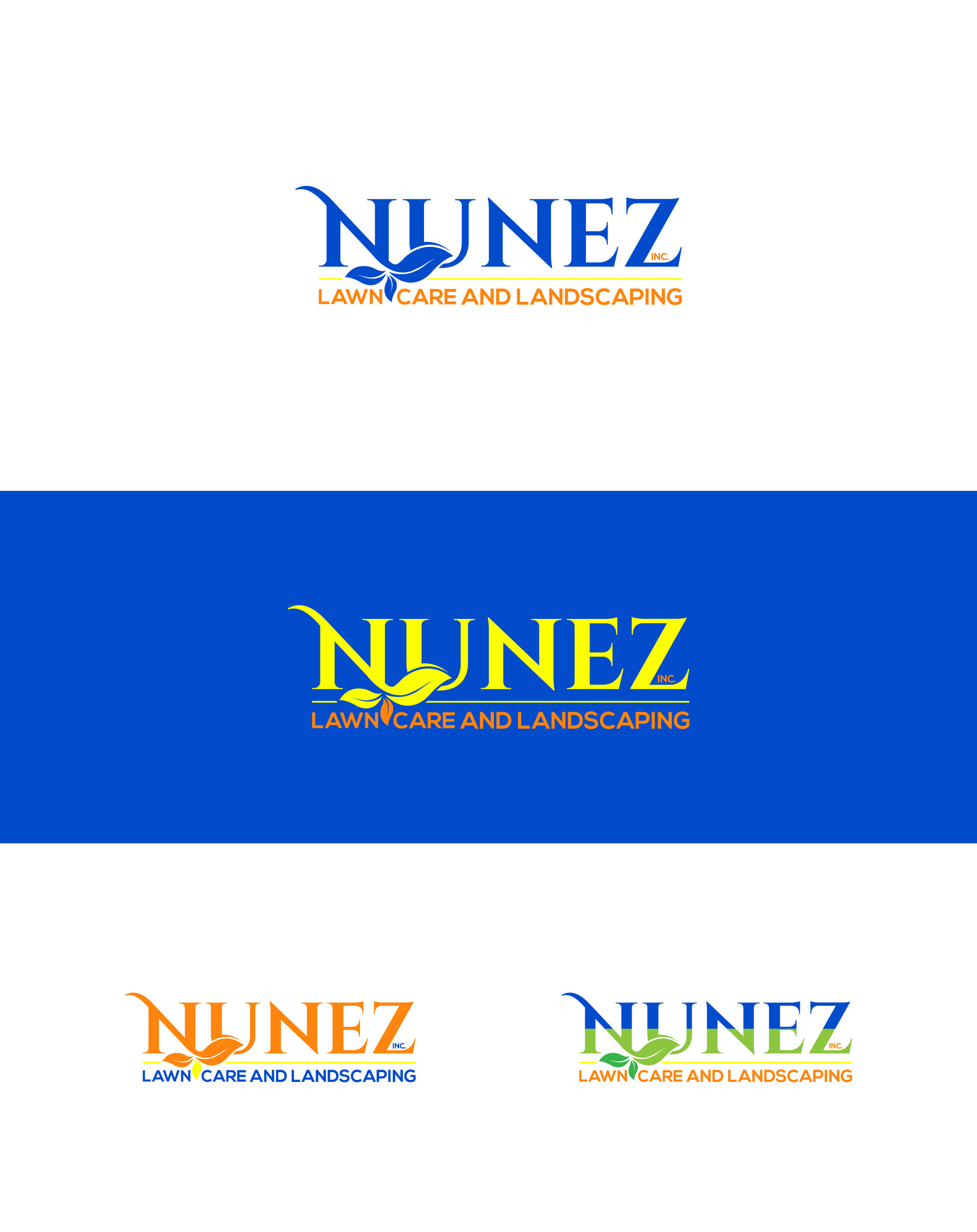 Logo Design by Ellene for Nunez Lawn Care and Landscaping Inc. | Design #31363144