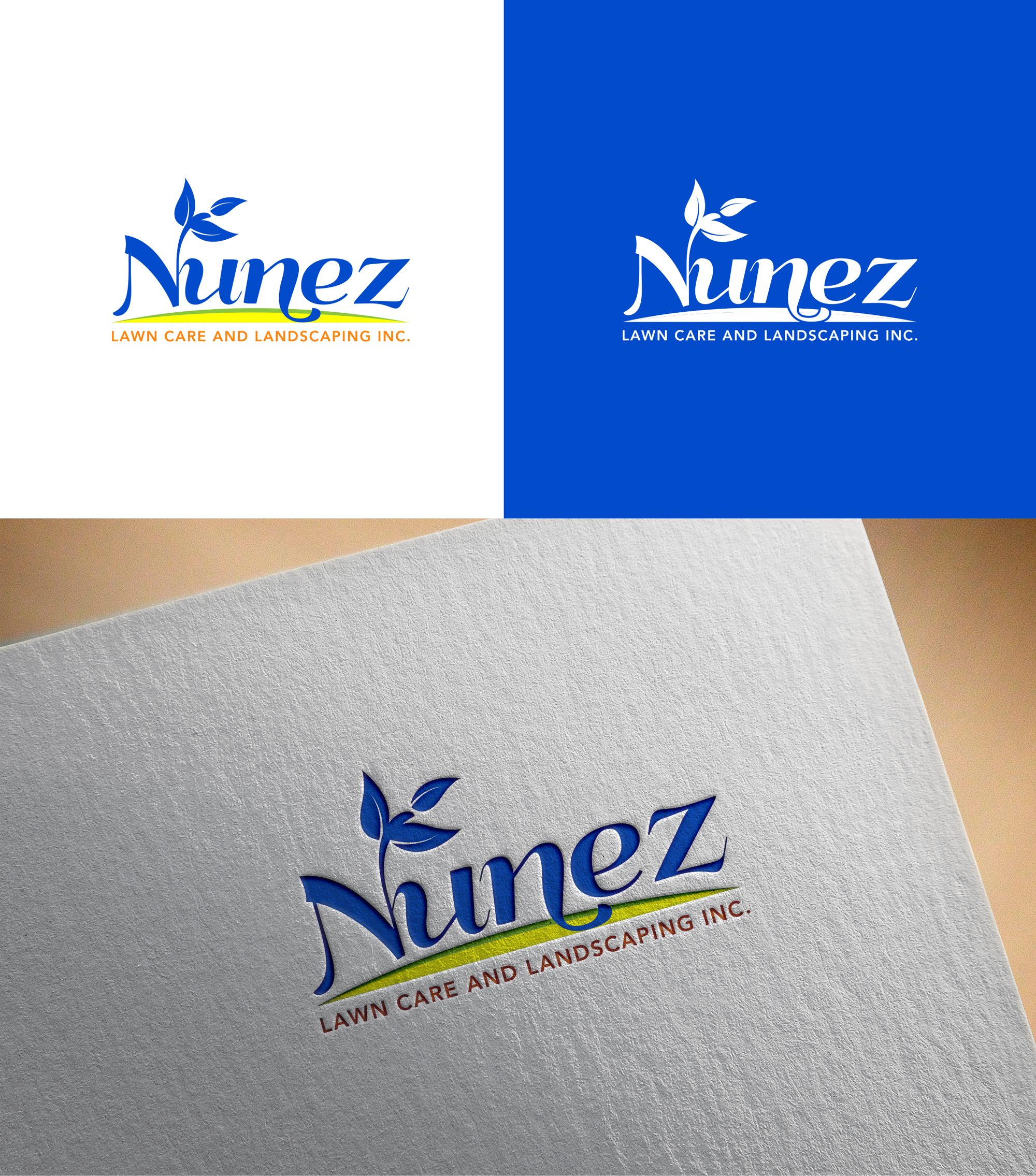 Logo Design by RA-bica for Nunez Lawn Care and Landscaping Inc. | Design #31362892