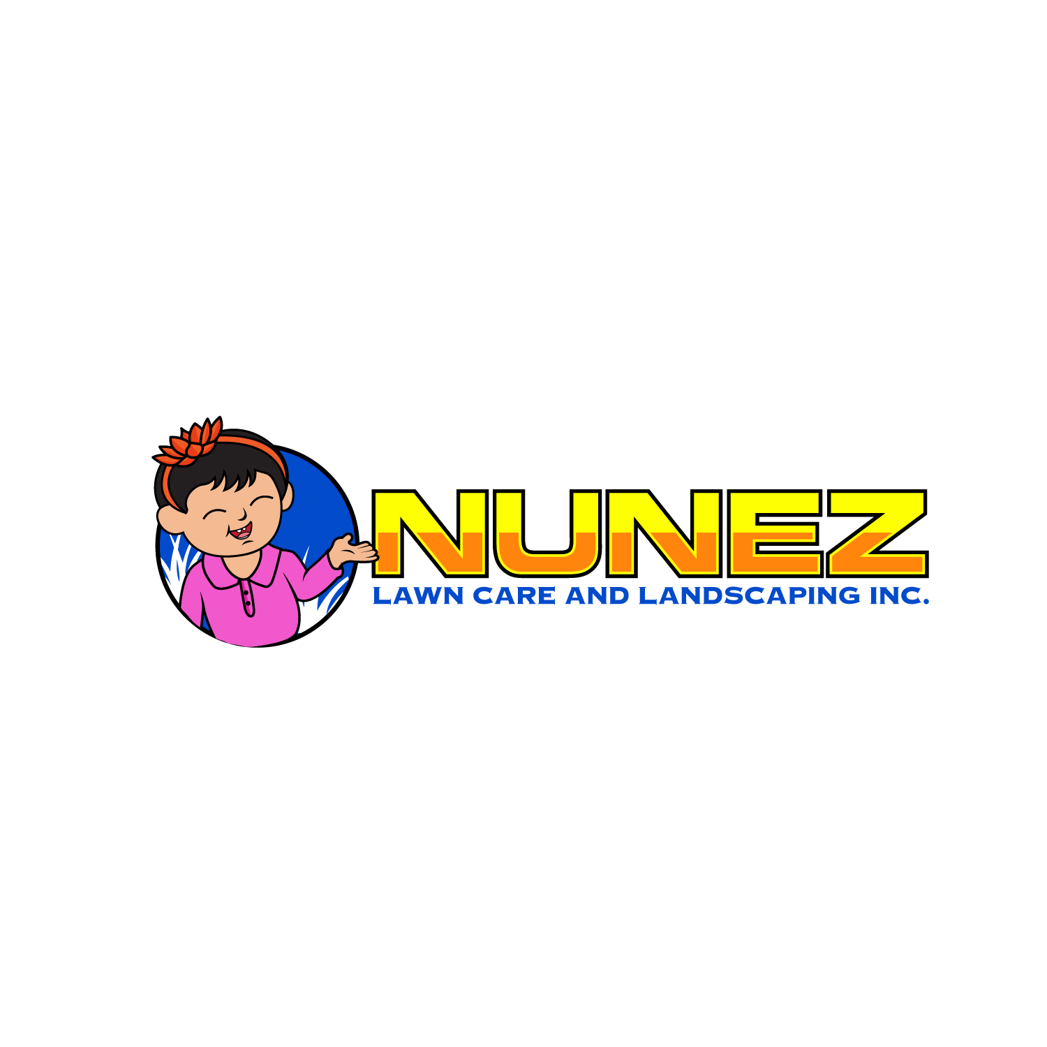 Logo Design by Dream Logo Design for Nunez Lawn Care and Landscaping Inc. | Design #31364132