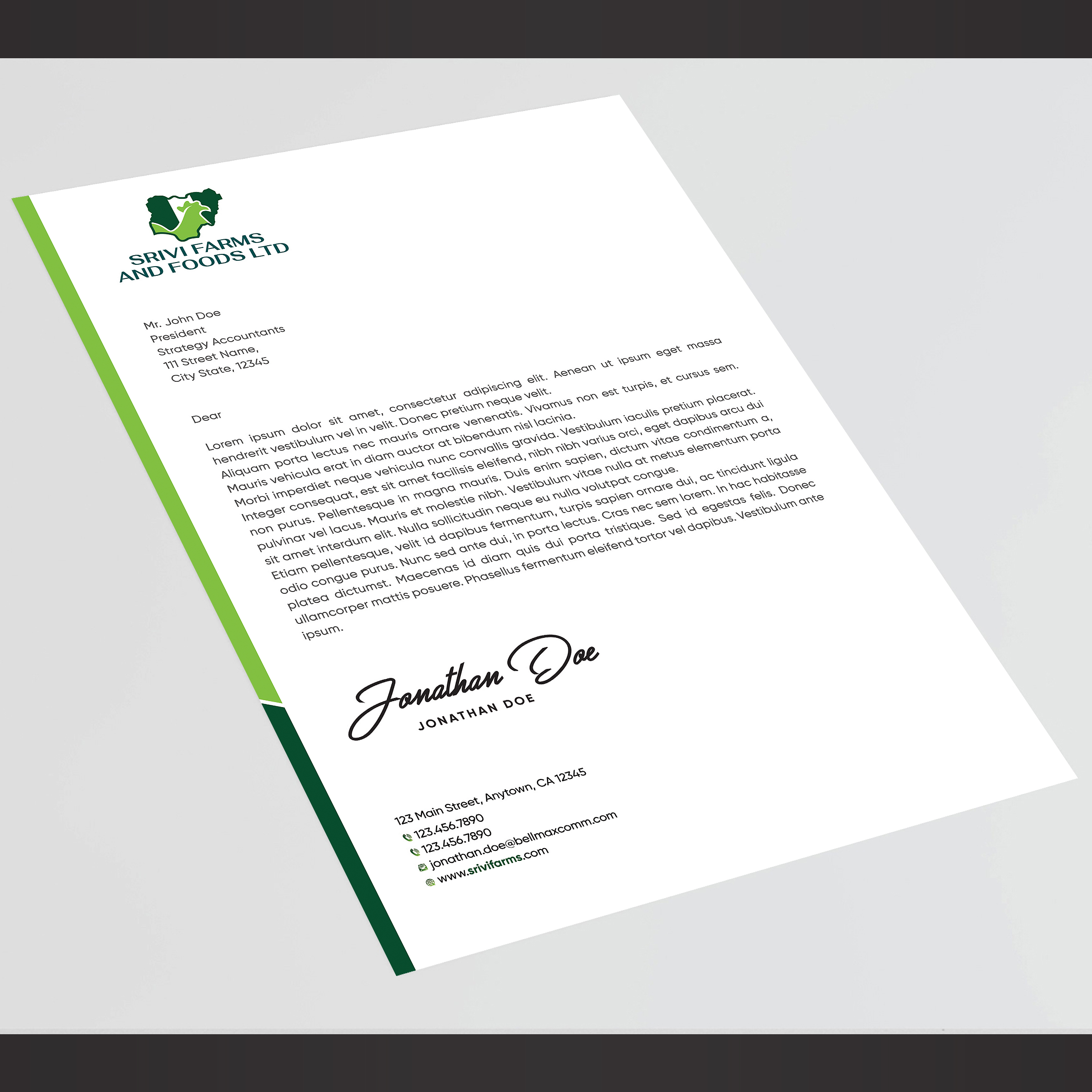 Letterhead Design by Designers Hub for this project | Design #31364202