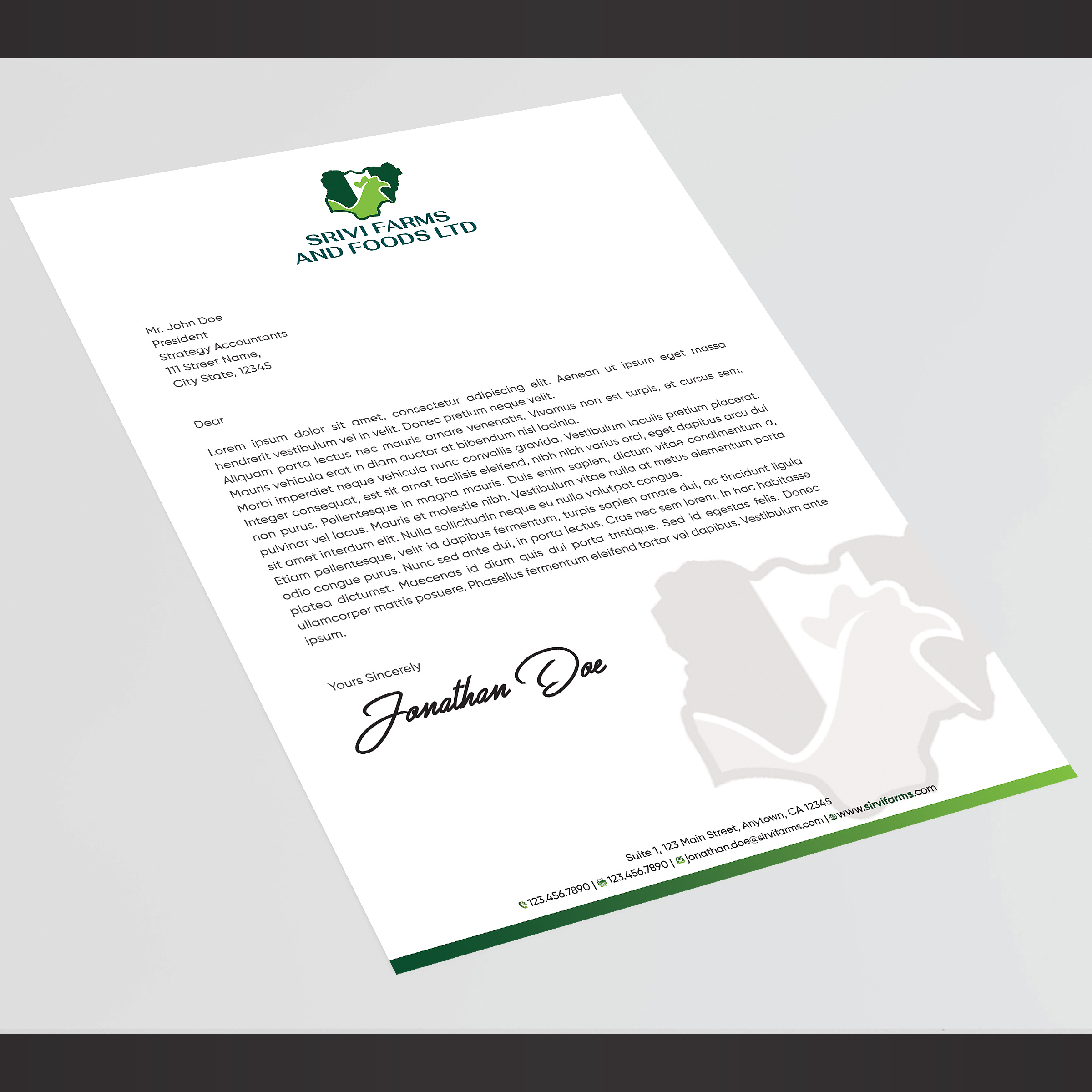 Letterhead Design by Designers Hub for this project | Design #31364409