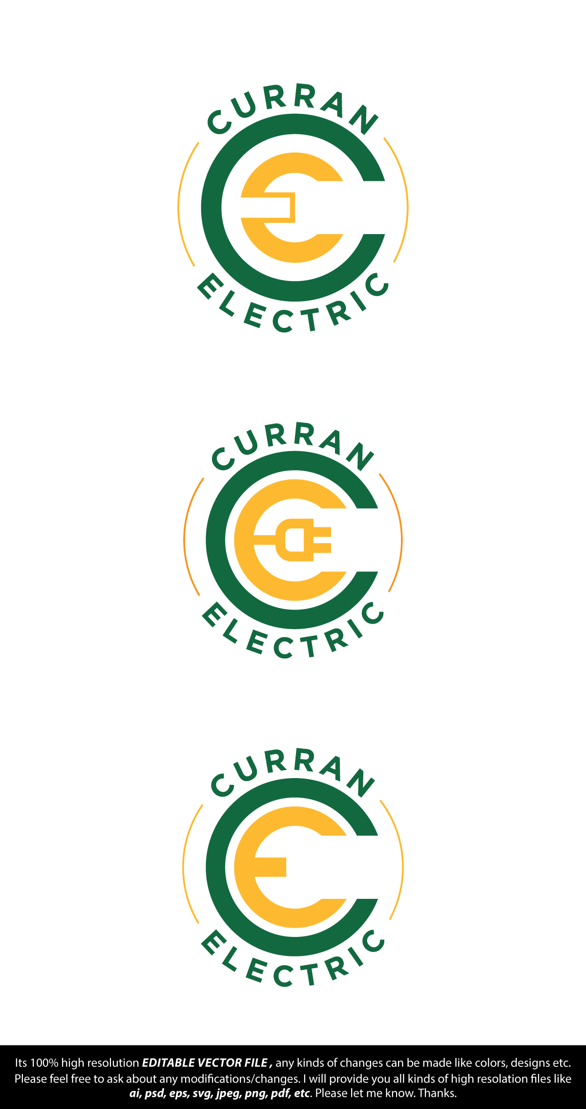 Logo Design by FireflyArt for Curran Electric | Design #31375299