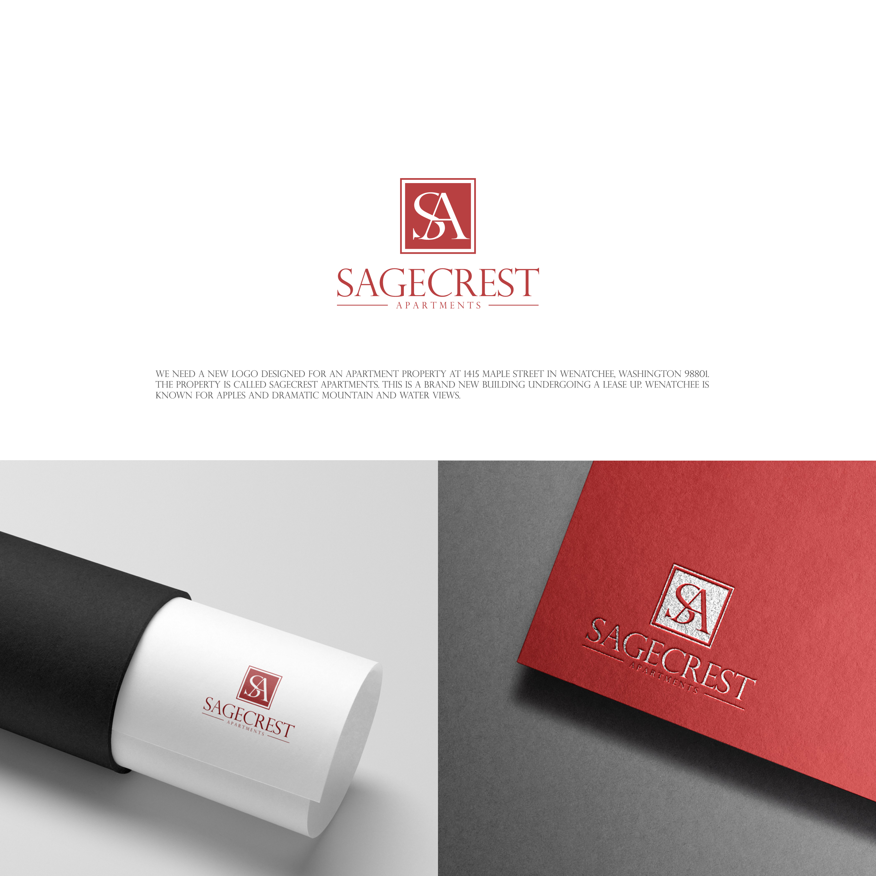 Logo Design for Sagecrest Apartments by AL AMIN Design 31379909