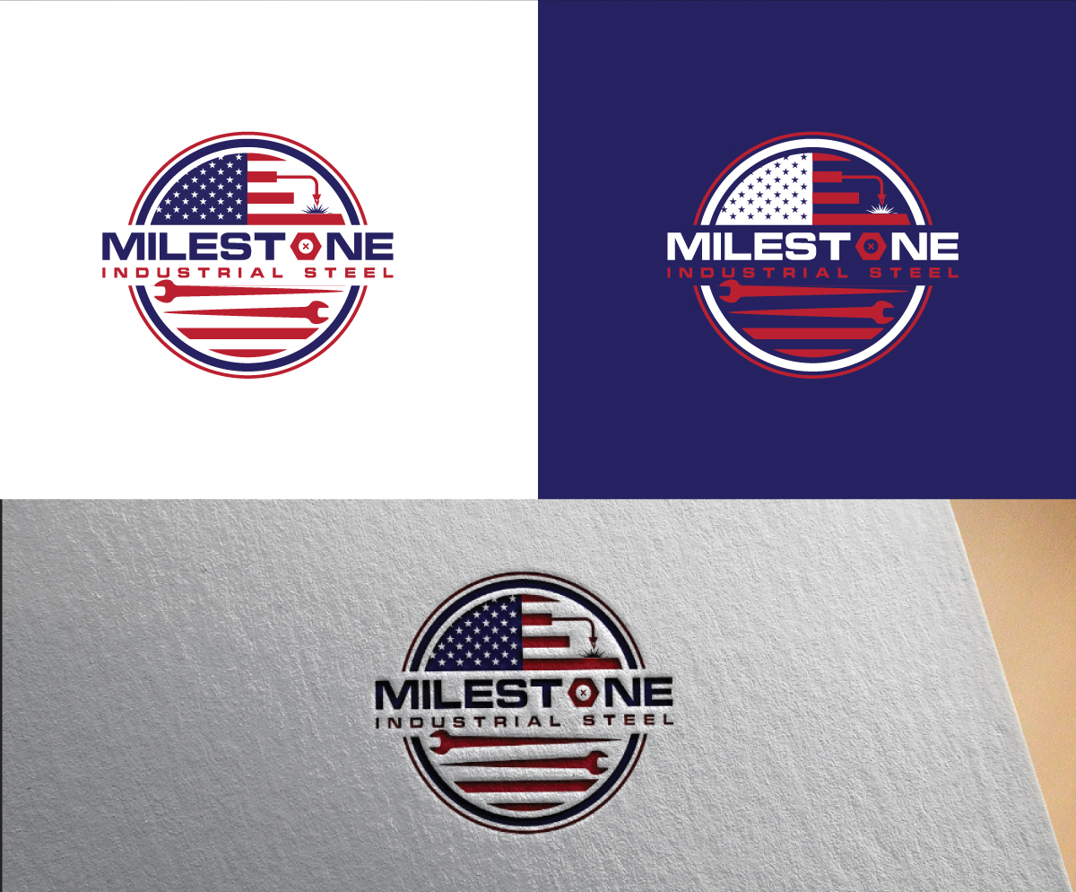 Diseño de Logo por RS_Design para Milestone Industrial Steel  | Diseño #31376382