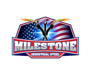 Logo Design by Paint-Tools for Milestone Industrial Steel  | Design: #31375240
