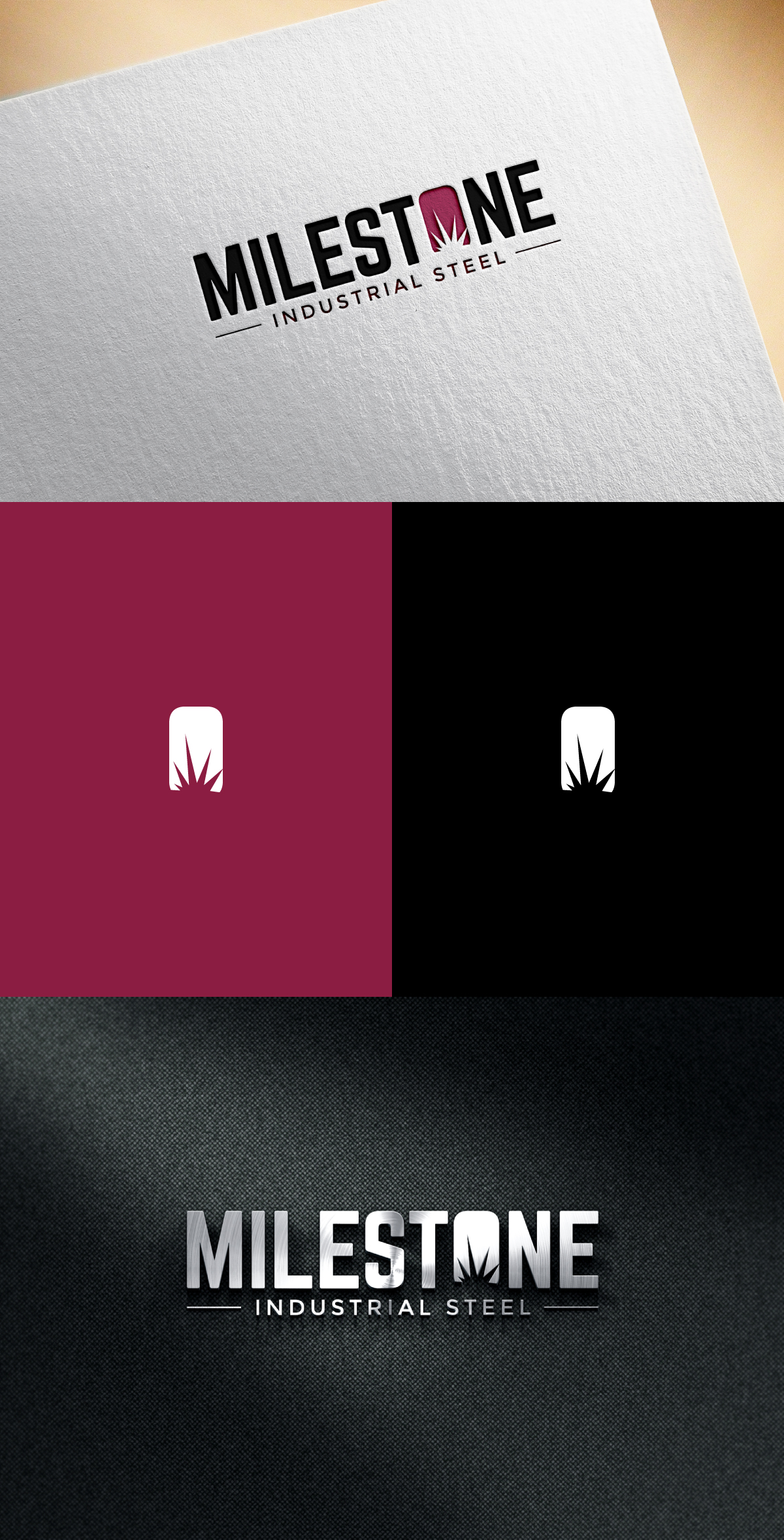 Logo Design by apik. for Milestone Industrial Steel  | Design #31376643