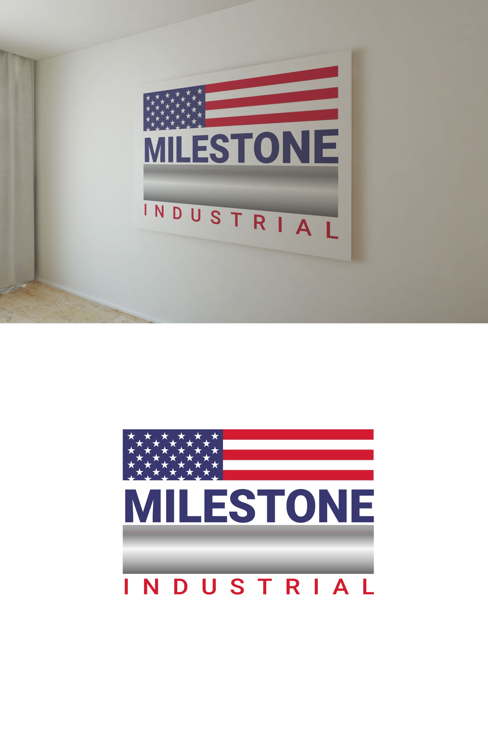 Logo Design by LogoArt237 for Milestone Industrial Steel  | Design #31405944