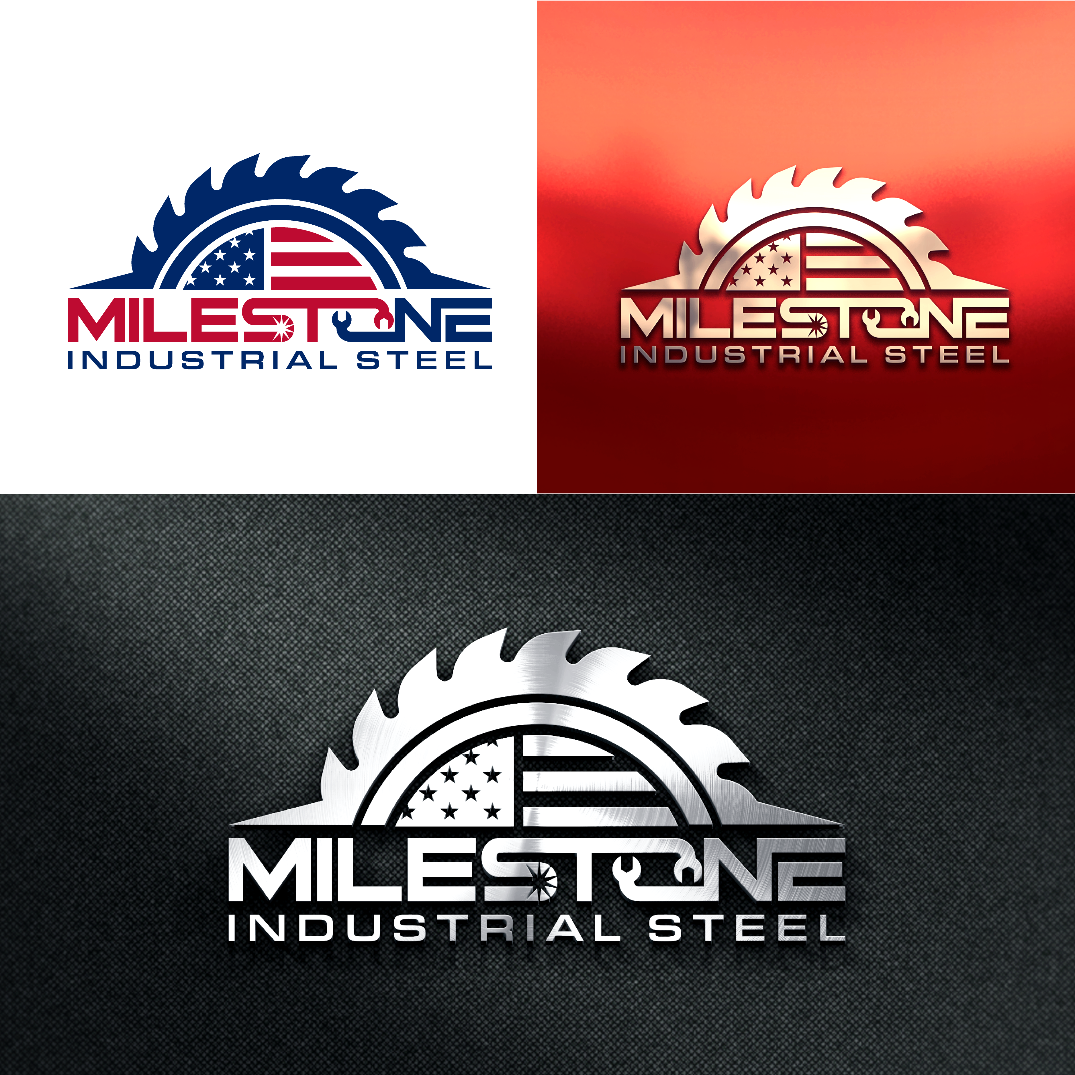 Logo Design by The Lion Studios for Milestone Industrial Steel  | Design #31376300