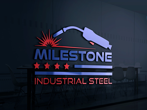 Logo Design by cafemountdesigns for Milestone Industrial Steel  | Design: #31380828