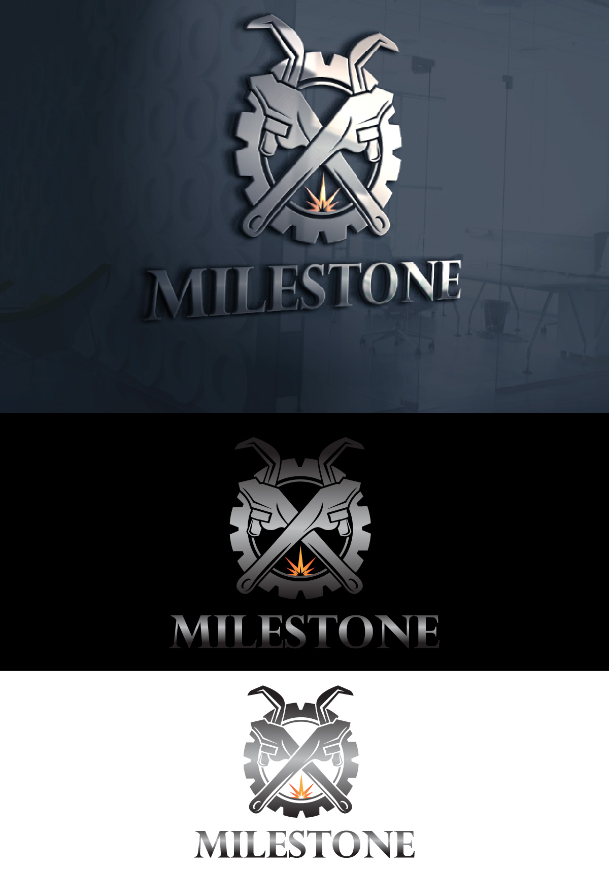 Logo Design by fly  design for Milestone Industrial Steel  | Design #31376676