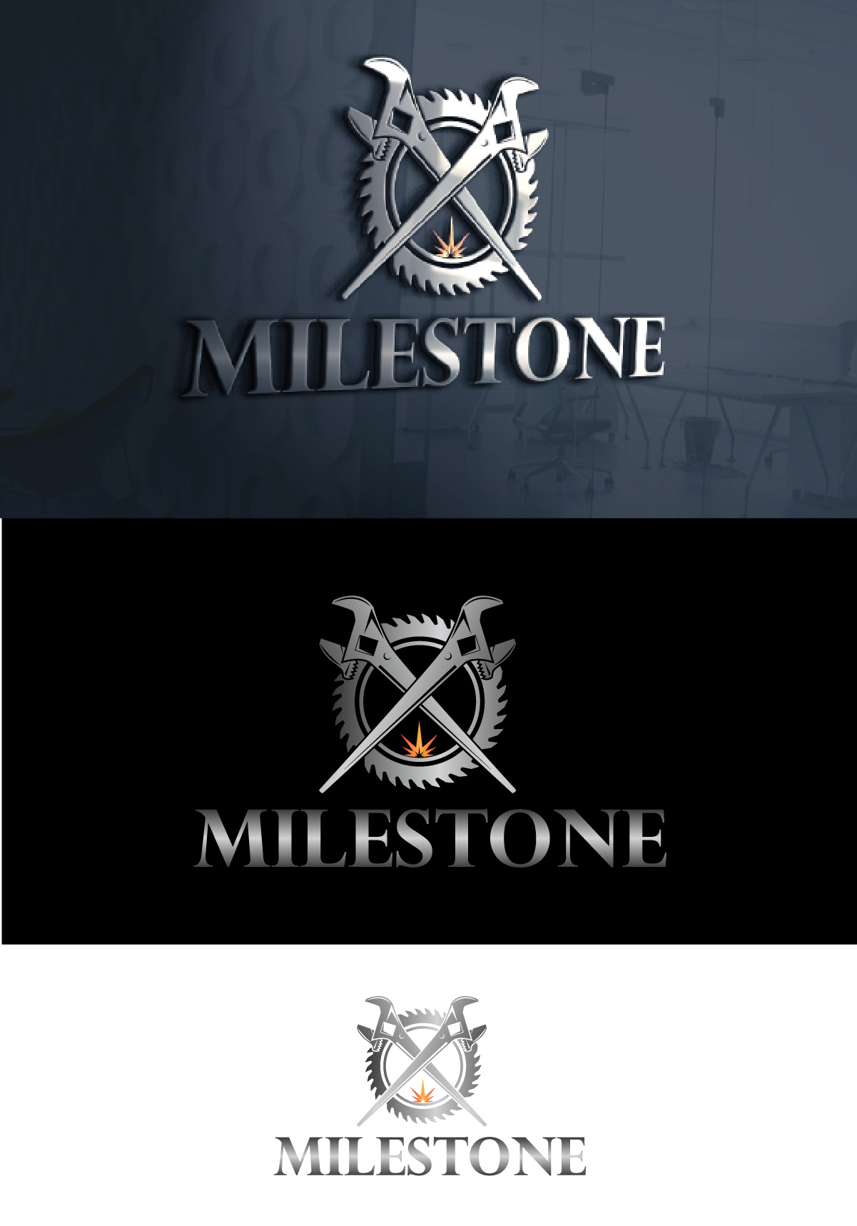 Diseño de Logo por fly  design para Milestone Industrial Steel  | Diseño #31385814
