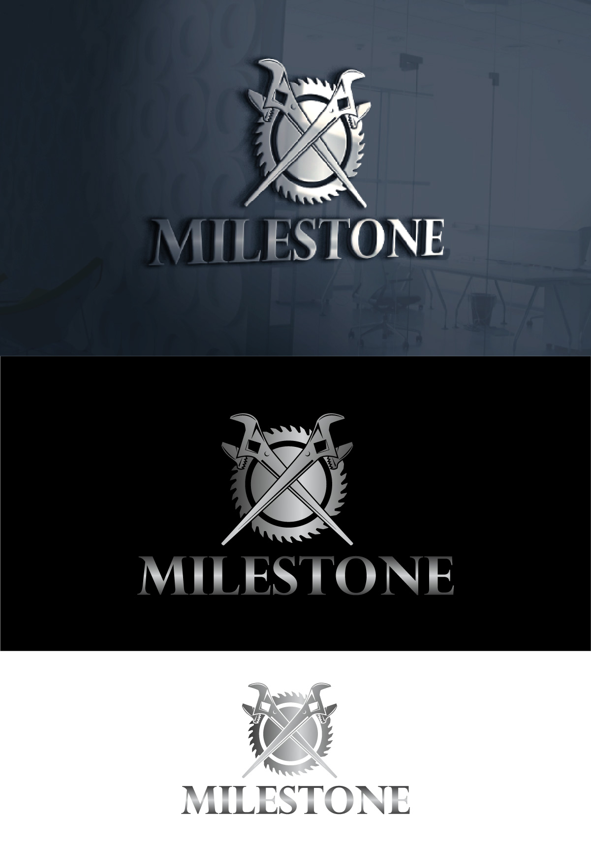 Logo Design by fly  design for Milestone Industrial Steel  | Design #31385815
