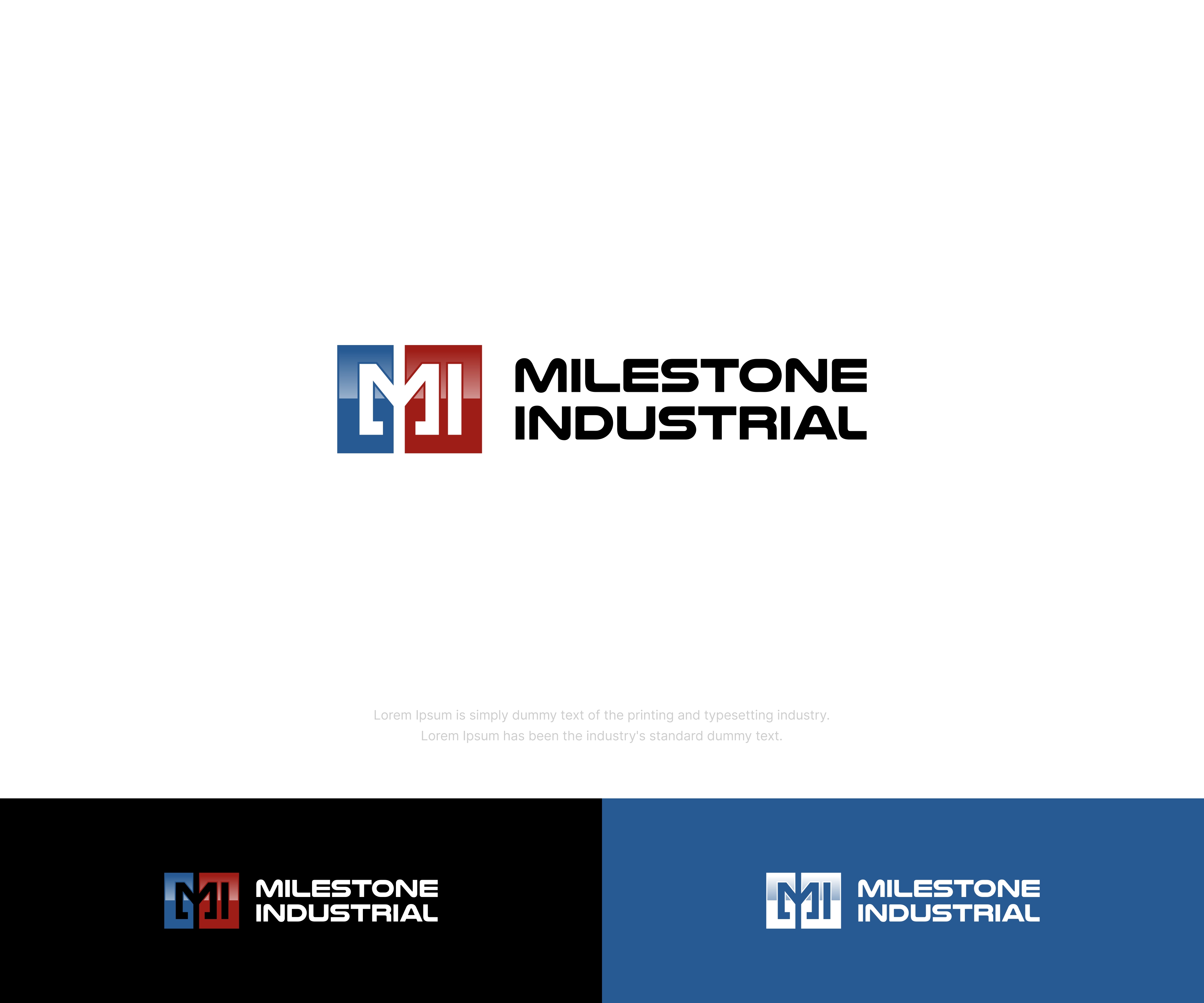 Logo Design by azherjawed for Milestone Industrial Steel  | Design #31378451