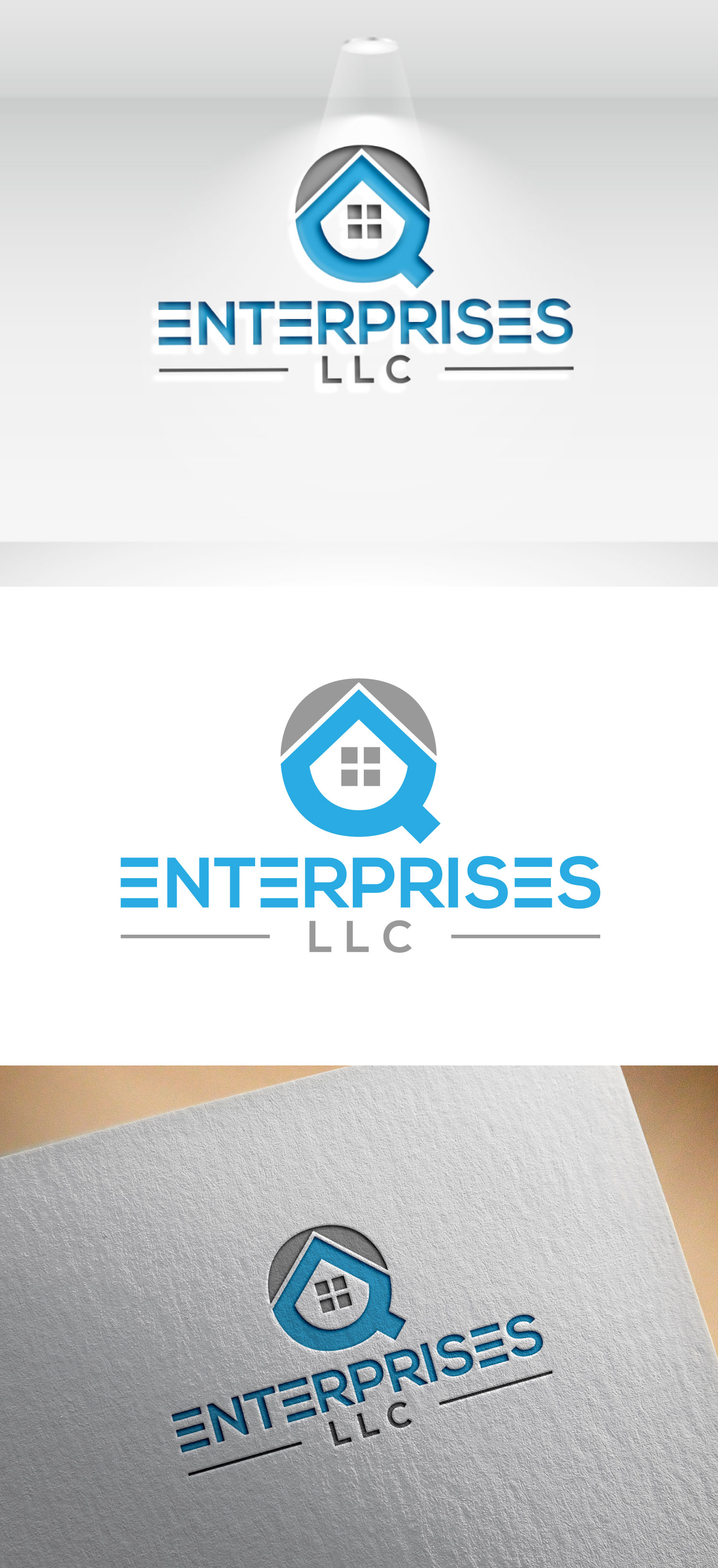 Bold, Masculine Logo Design for Q Enterprises, LLC by design L 012
