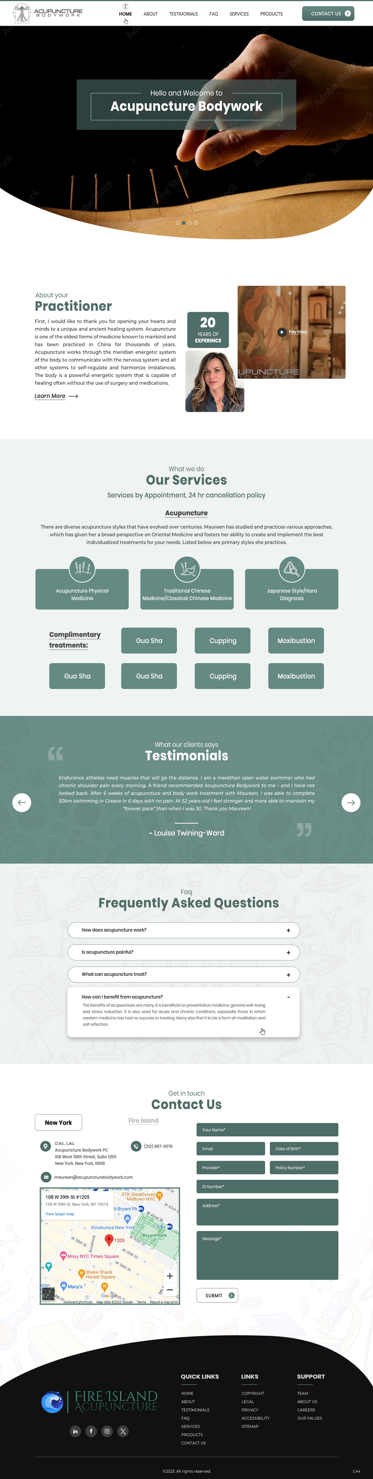 Diseño Web por pb para Acupuncture Bodywork PC | Diseño #31397747
