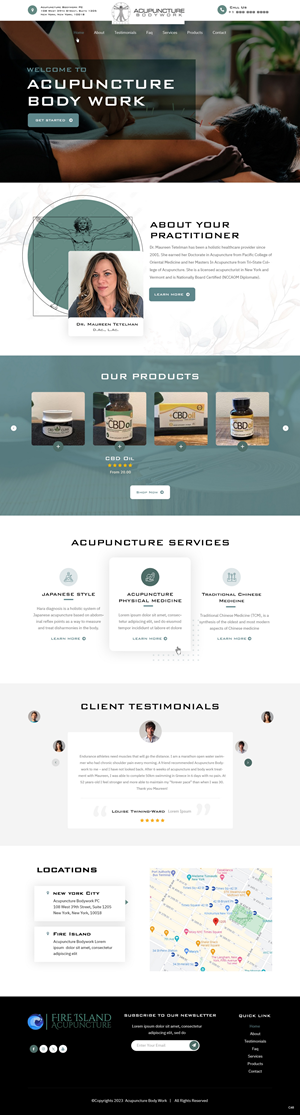 Web Design par pb pour Acupuncture Bodywork PC | Design #31397748