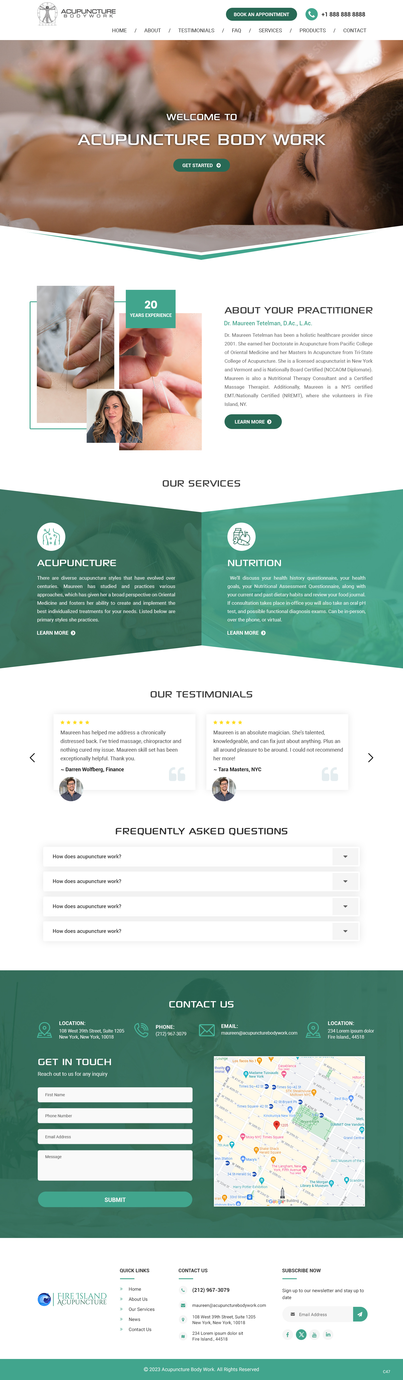 Web Design par pb pour Acupuncture Bodywork PC | Design #31397750