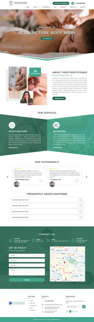Web Design par pb pour Acupuncture Bodywork PC | Design : #31397750