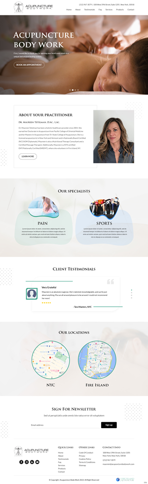 Web Design par pb pour Acupuncture Bodywork PC | Design : #31397760