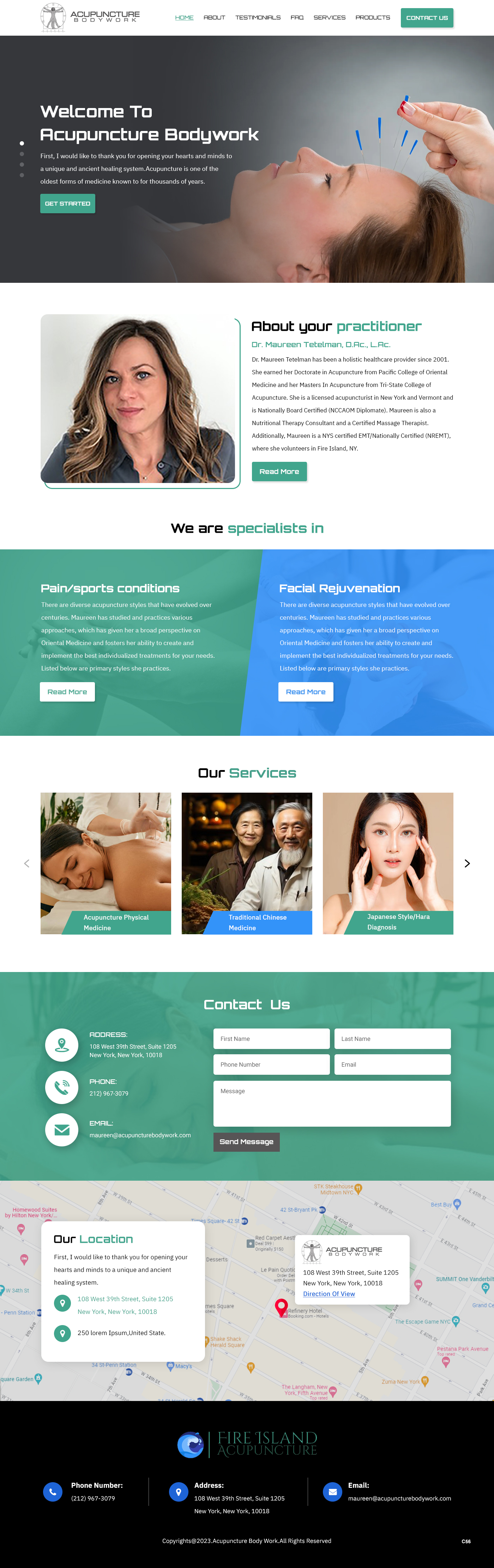 Web Design par pb pour Acupuncture Bodywork PC | Design #31397763